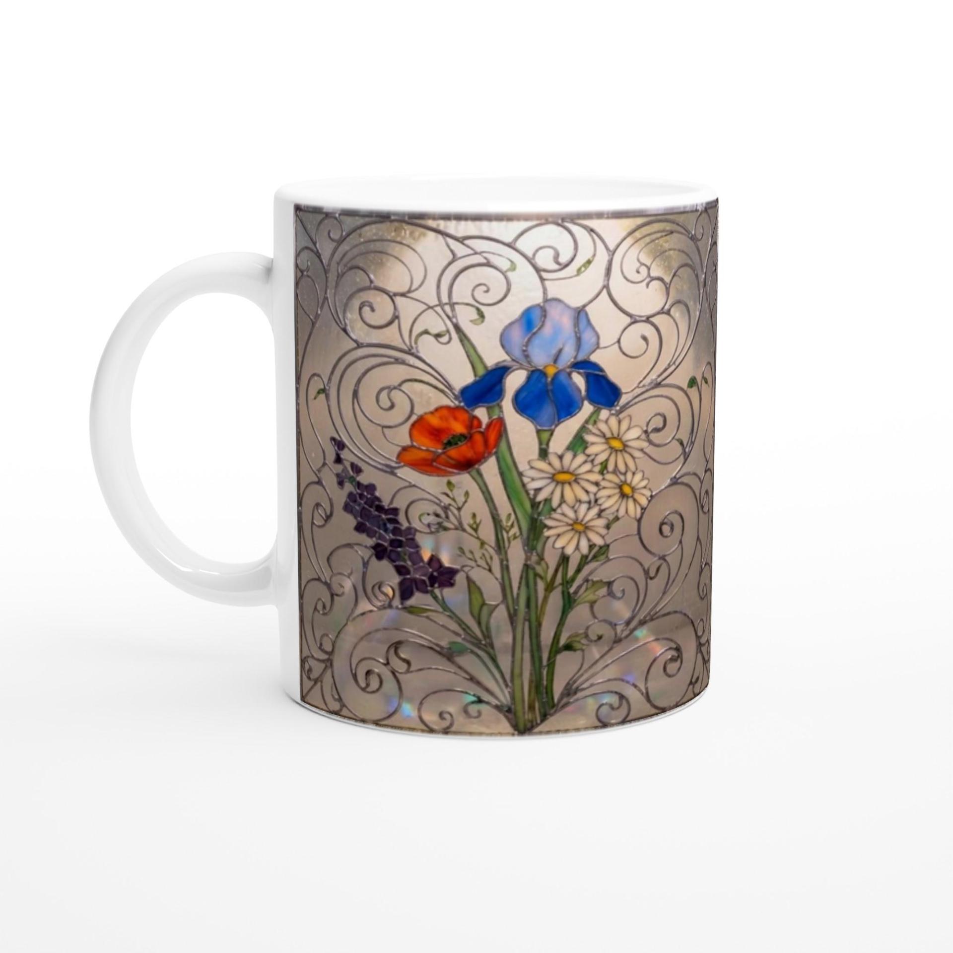 Floral Cups -  Large and Small Ceramic Mugs