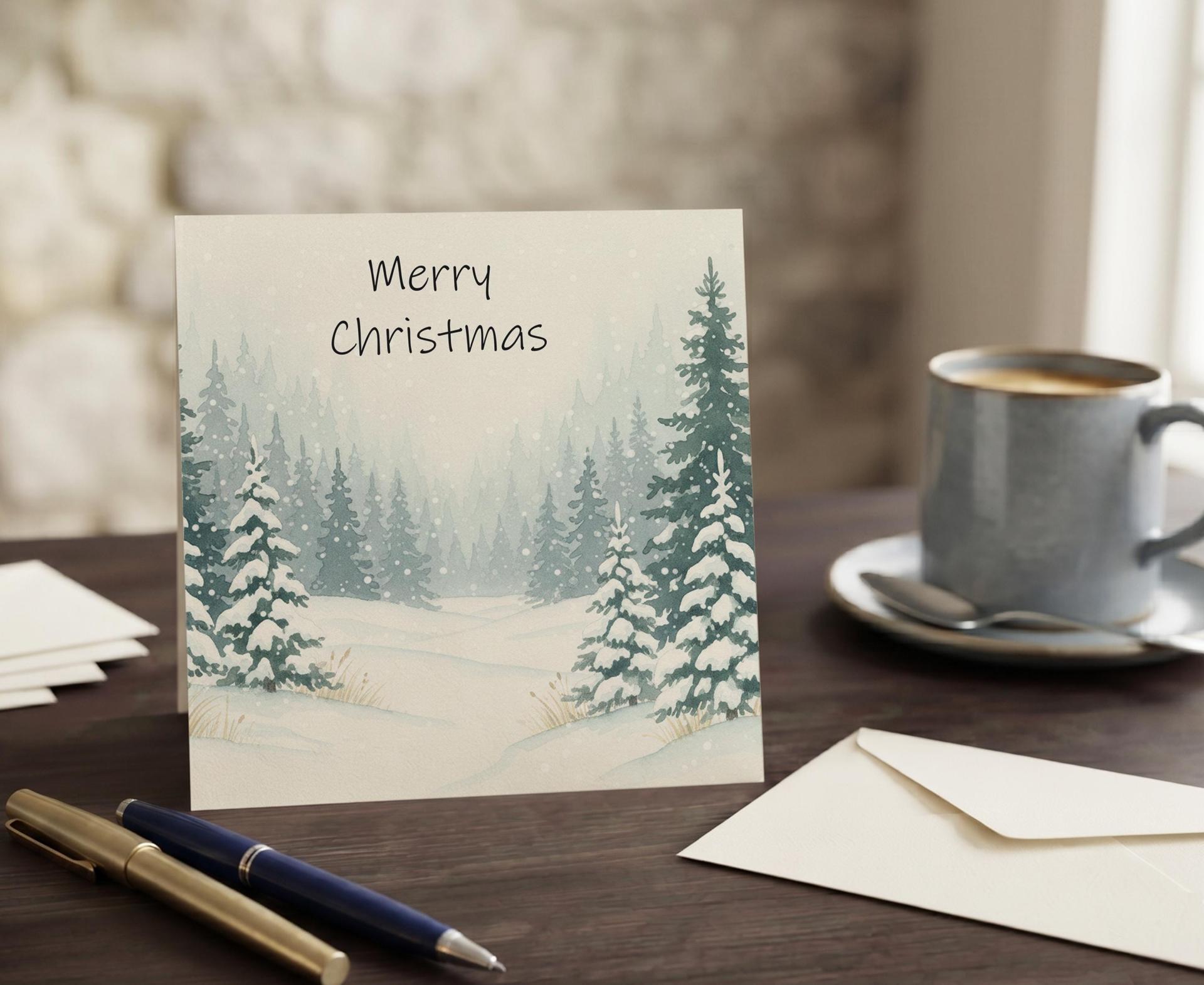 Christmas Gift Cards, Large Note Card, Money Card