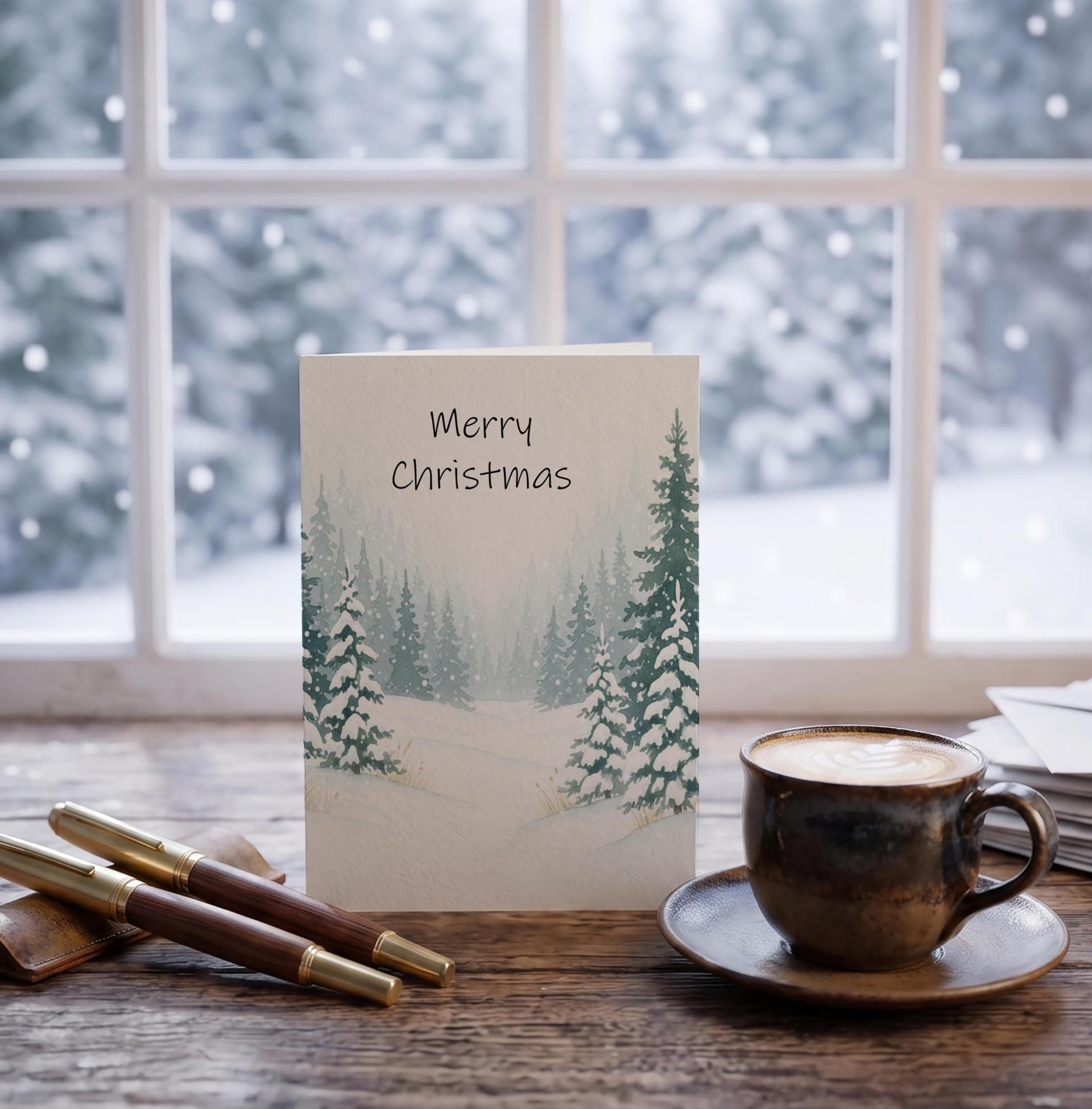 Christmas Gift Cards, Large Note Card, Money Card
