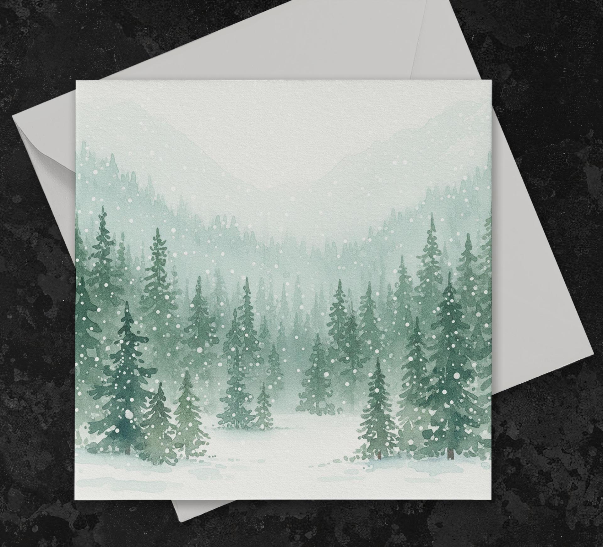 Christmas Gift Cards, Large Note Card, Money Card