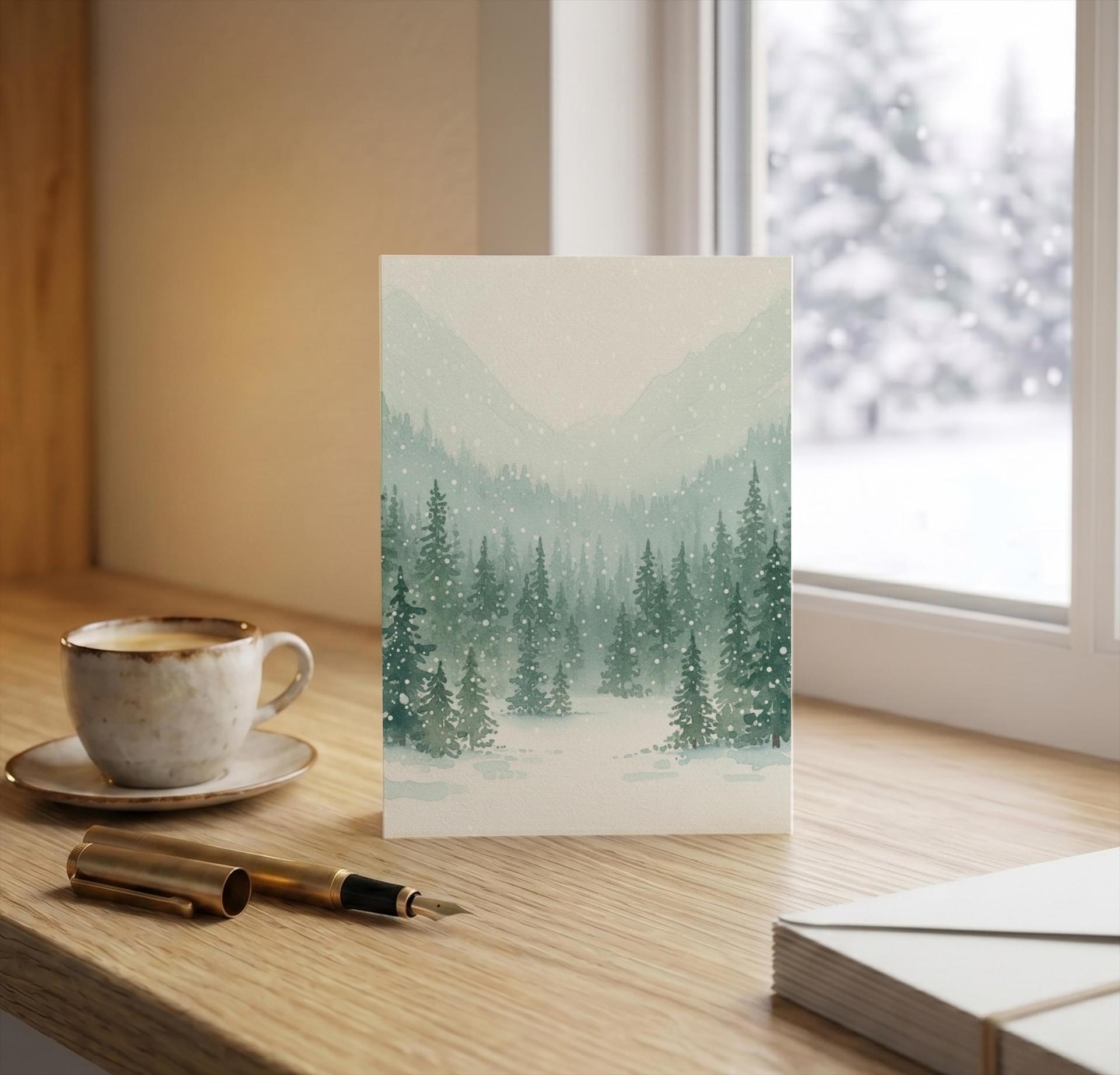 Christmas Gift Cards, Large Note Card, Money Card