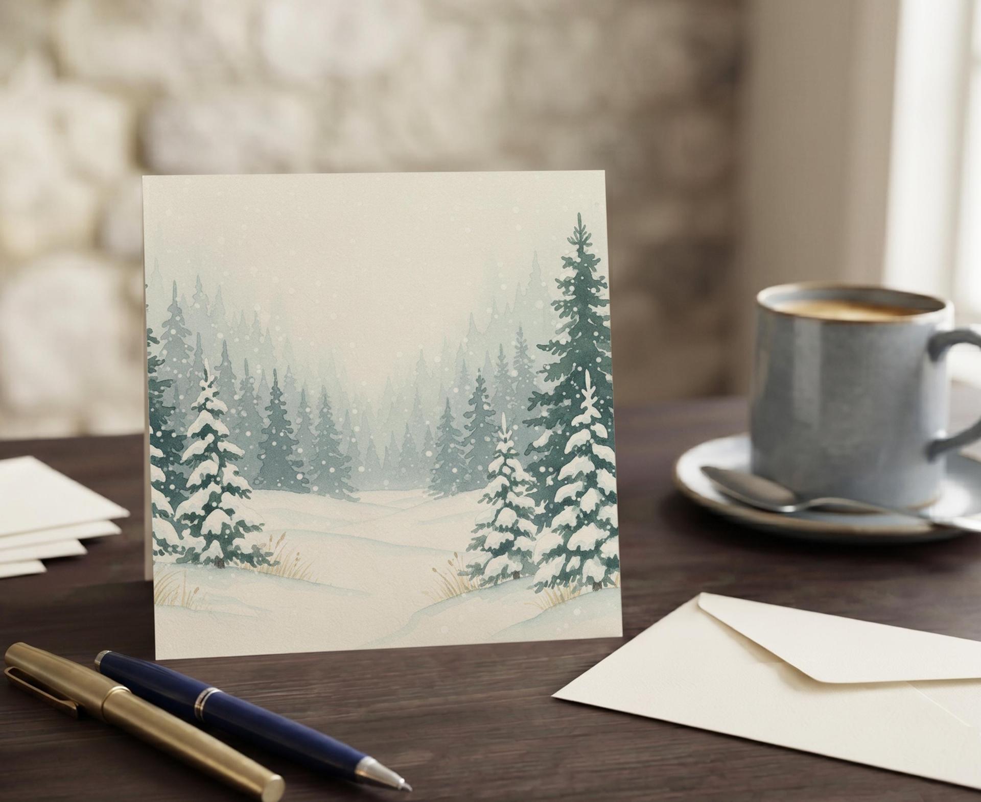 Christmas Gift Cards, Large Note Card, Money Card