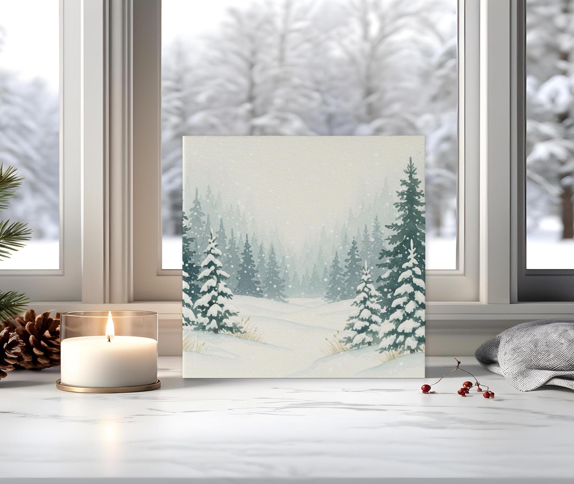 Christmas Gift Cards, Large Note Card, Money Card