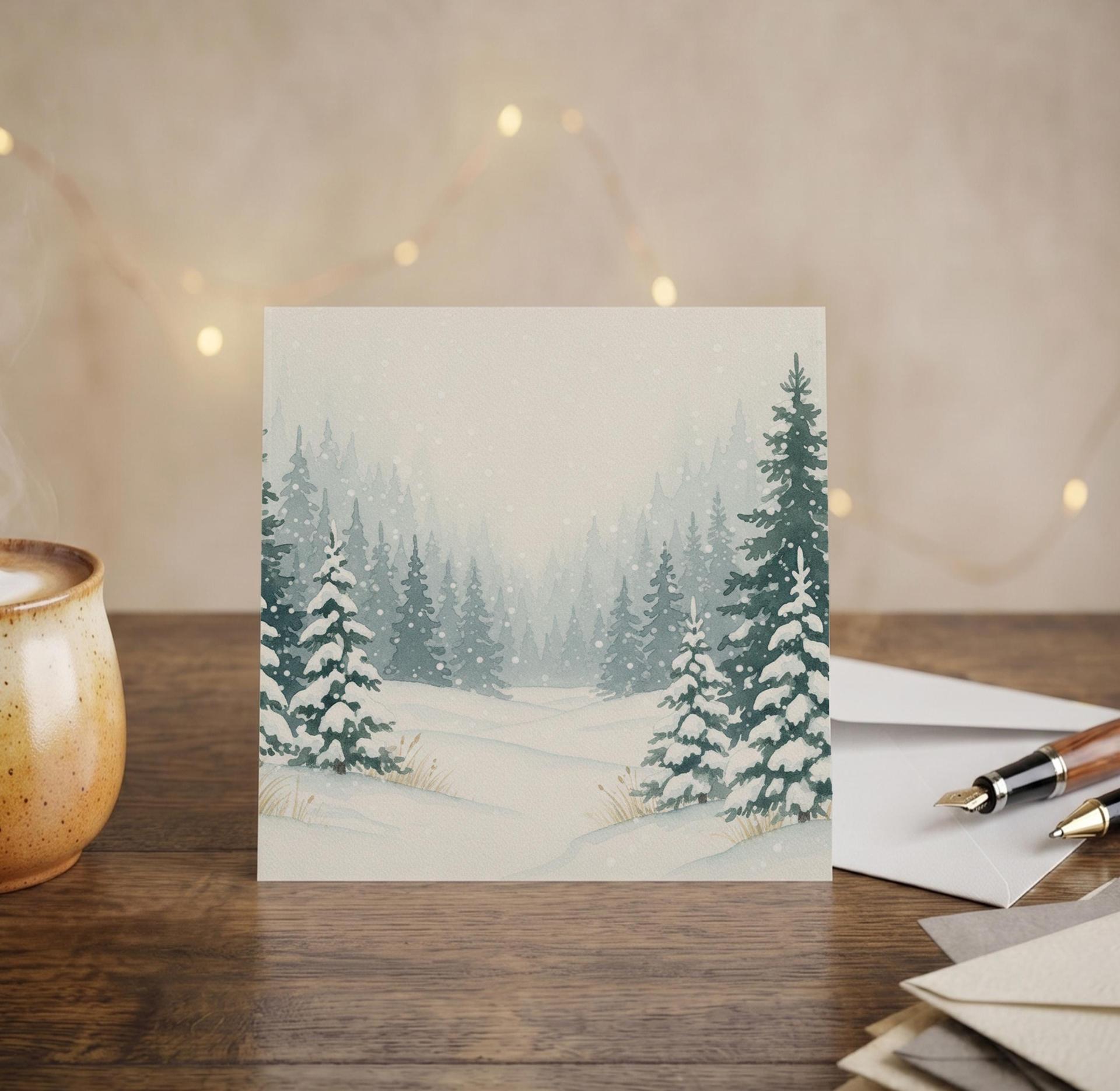 Christmas Gift Cards, Large Note Card, Money Card