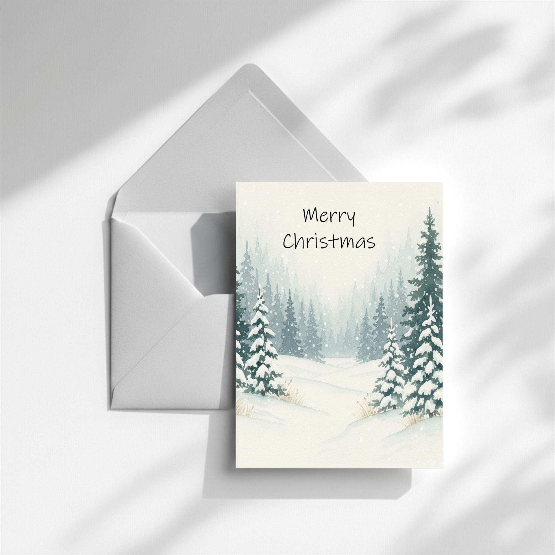 Christmas Gift Cards, Large Note Card, Money Card