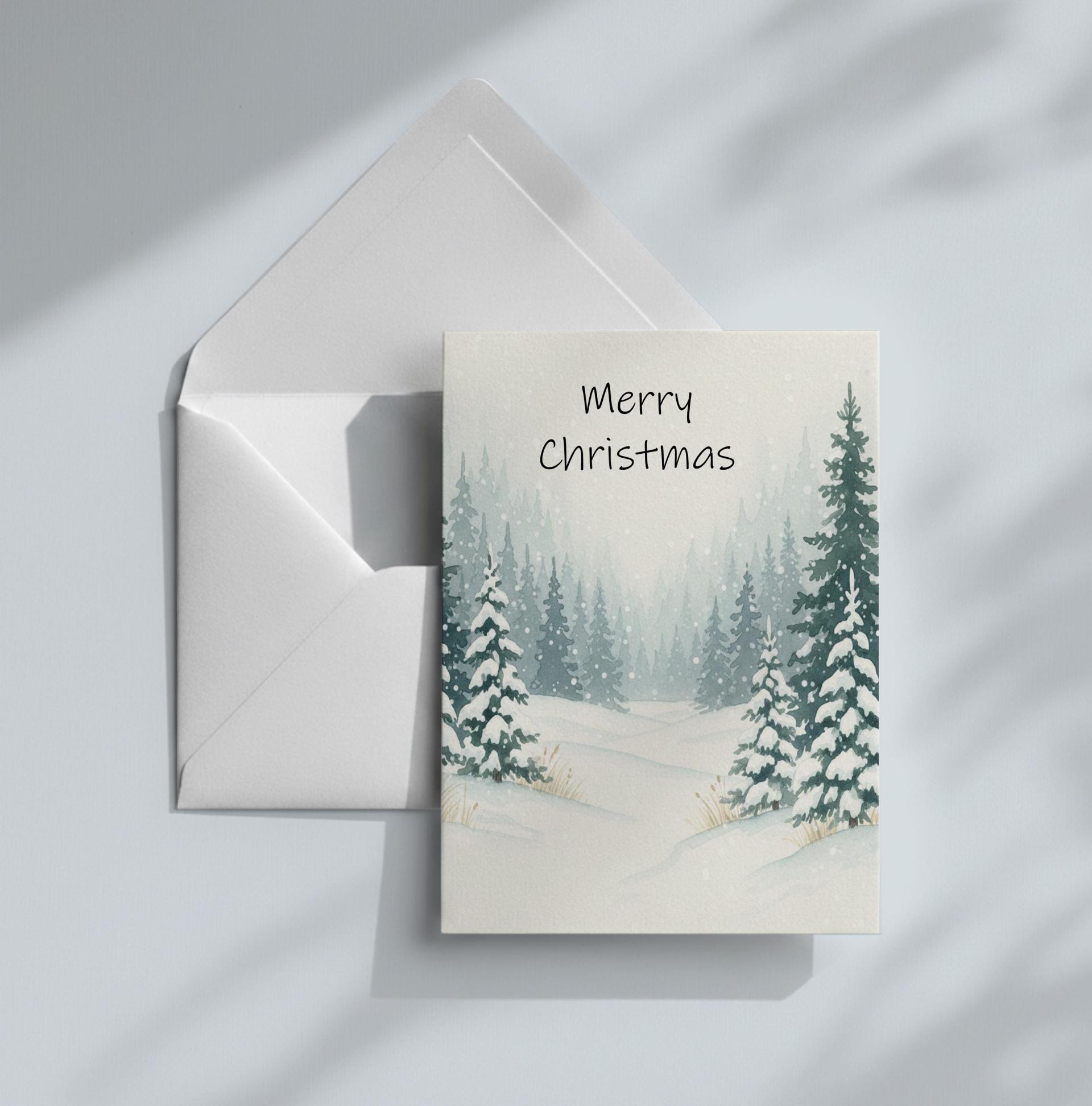 Christmas Gift Cards, Large Note Card, Money Card
