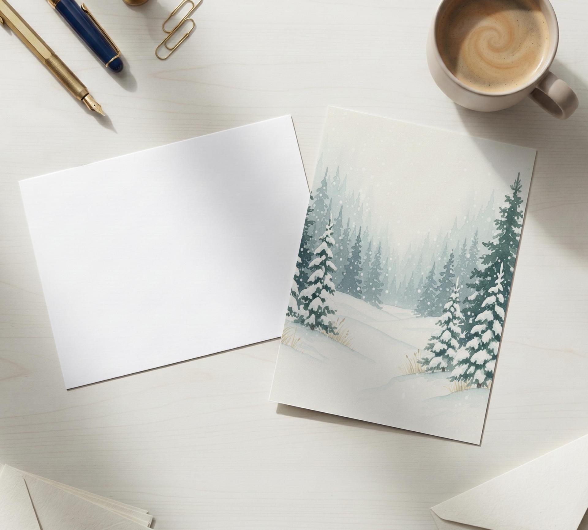Christmas Gift Cards, Large Note Card, Money Card