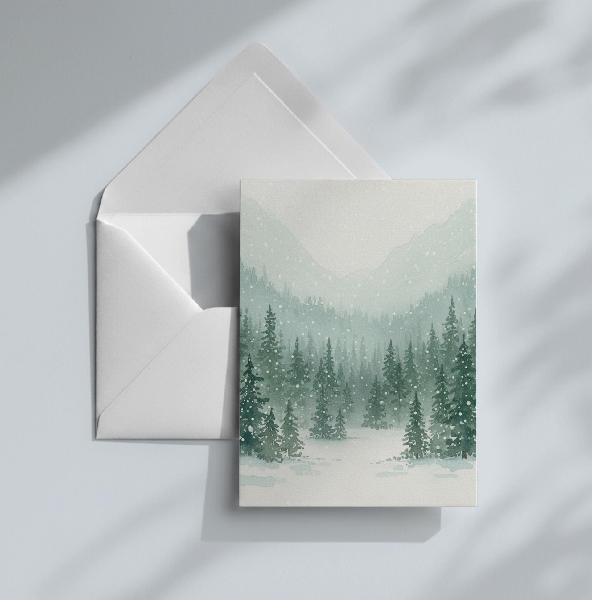 Christmas Gift Cards, Large Note Card, Money Card