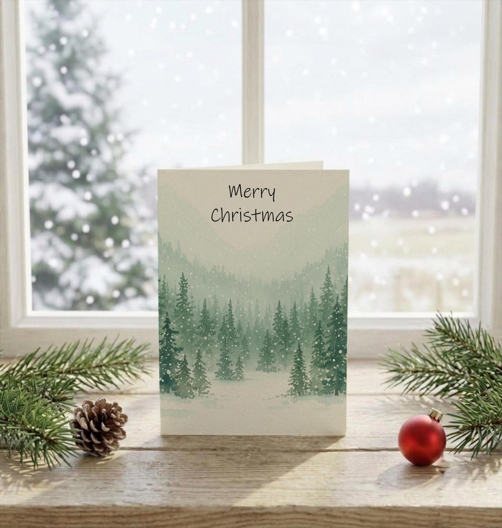 Christmas Gift Cards, Large Note Card, Money Card