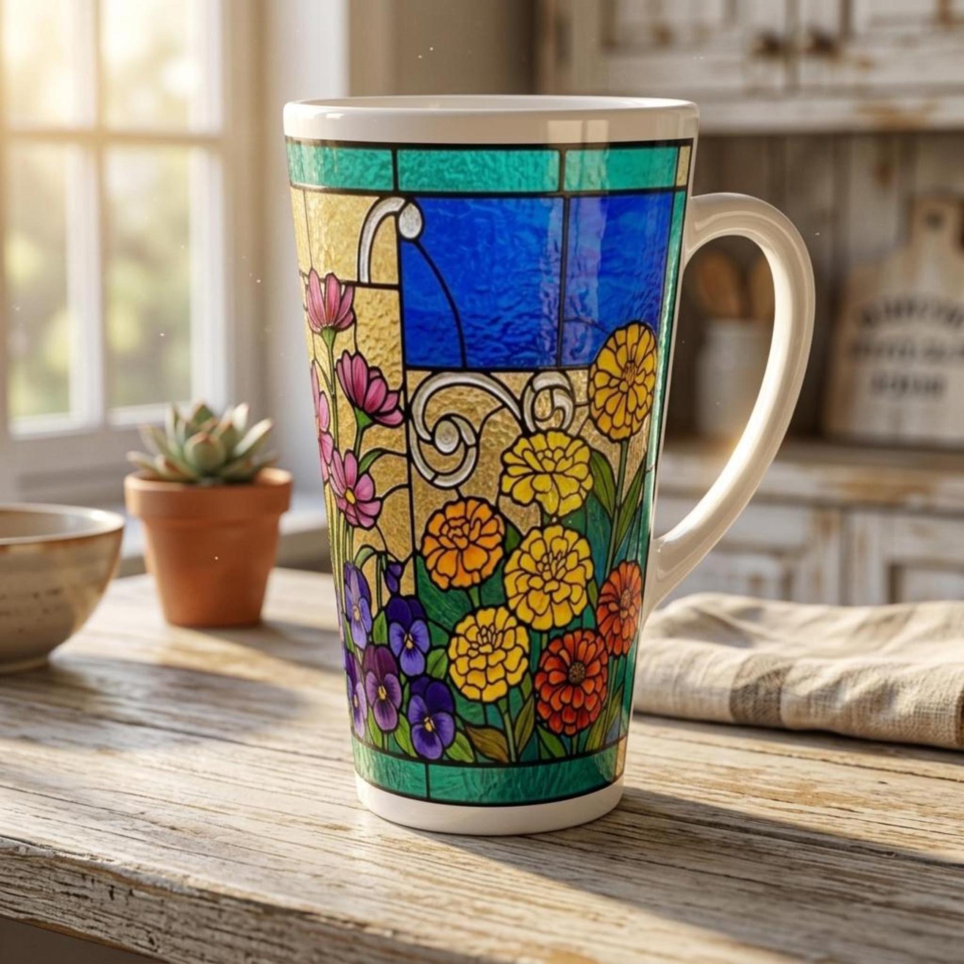 Latte 17oz Ceramic Mug - Coffee or Tea Cup, Extra Tall