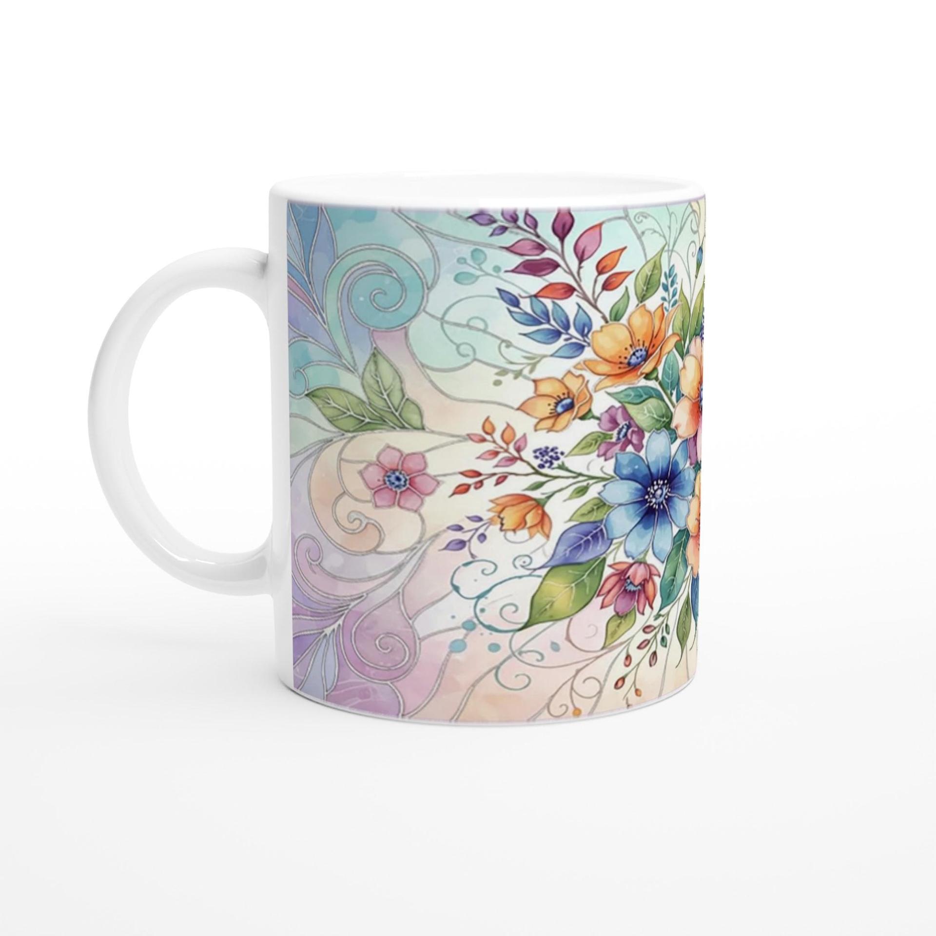 Floral Cups -  Large and Small Ceramic Mugs