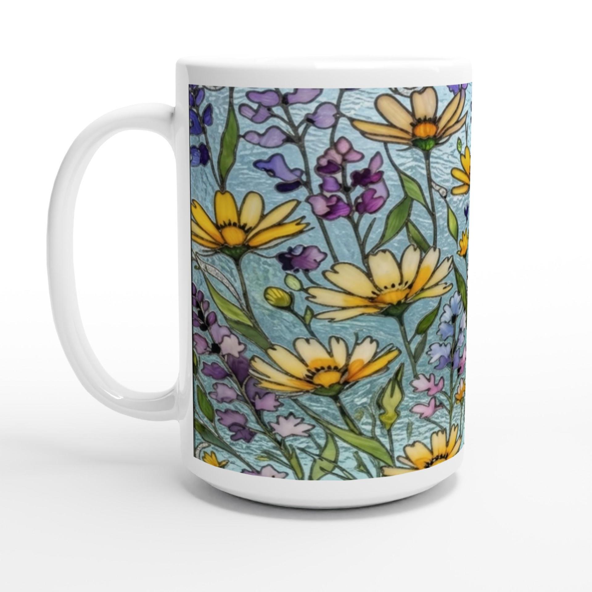 Floral Cups -  Large and Small Ceramic Mugs