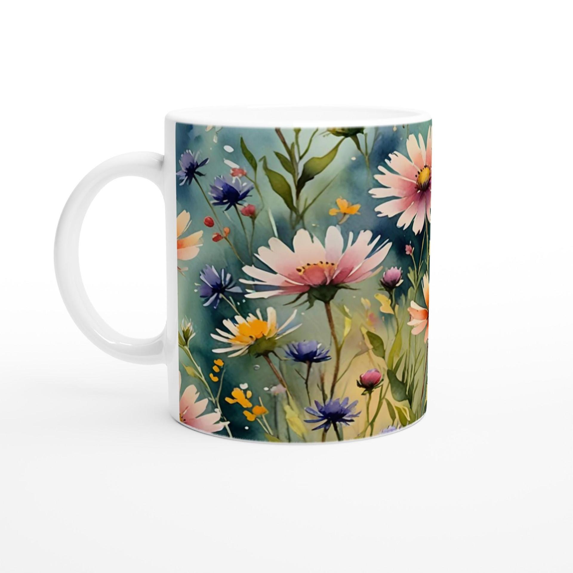 Floral Cups -  Large and Small Ceramic Mugs