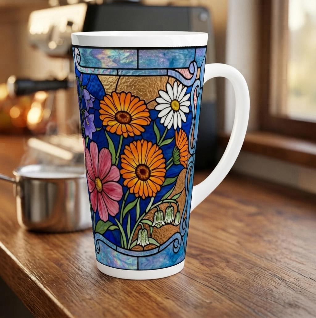 Latte 17oz Ceramic Mug - Coffee or Tea Cup, Extra Tall