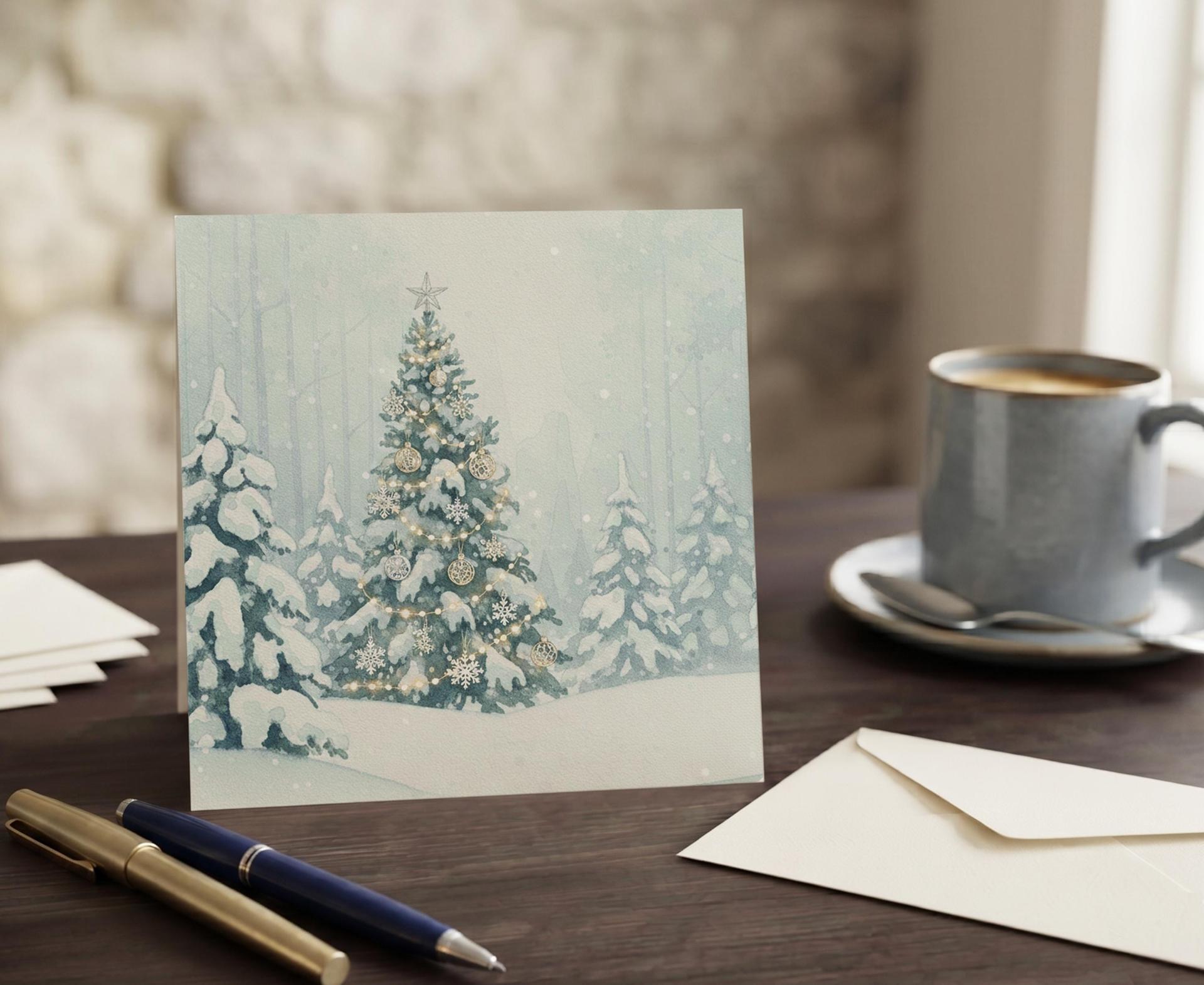 Christmas Gift Cards, Large Note Card, Money Card