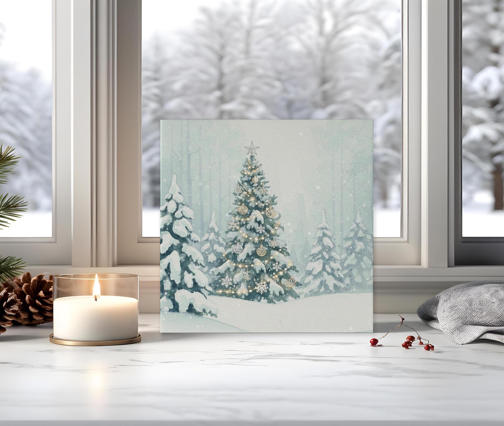 Christmas Gift Cards, Large Note Card, Money Card