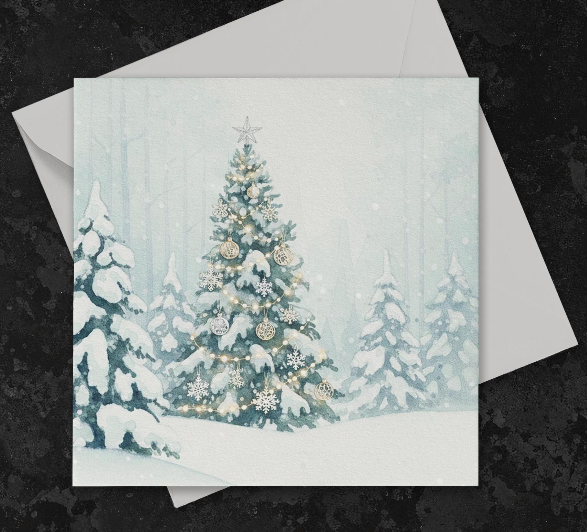 Christmas Gift Cards, Large Note Card, Money Card