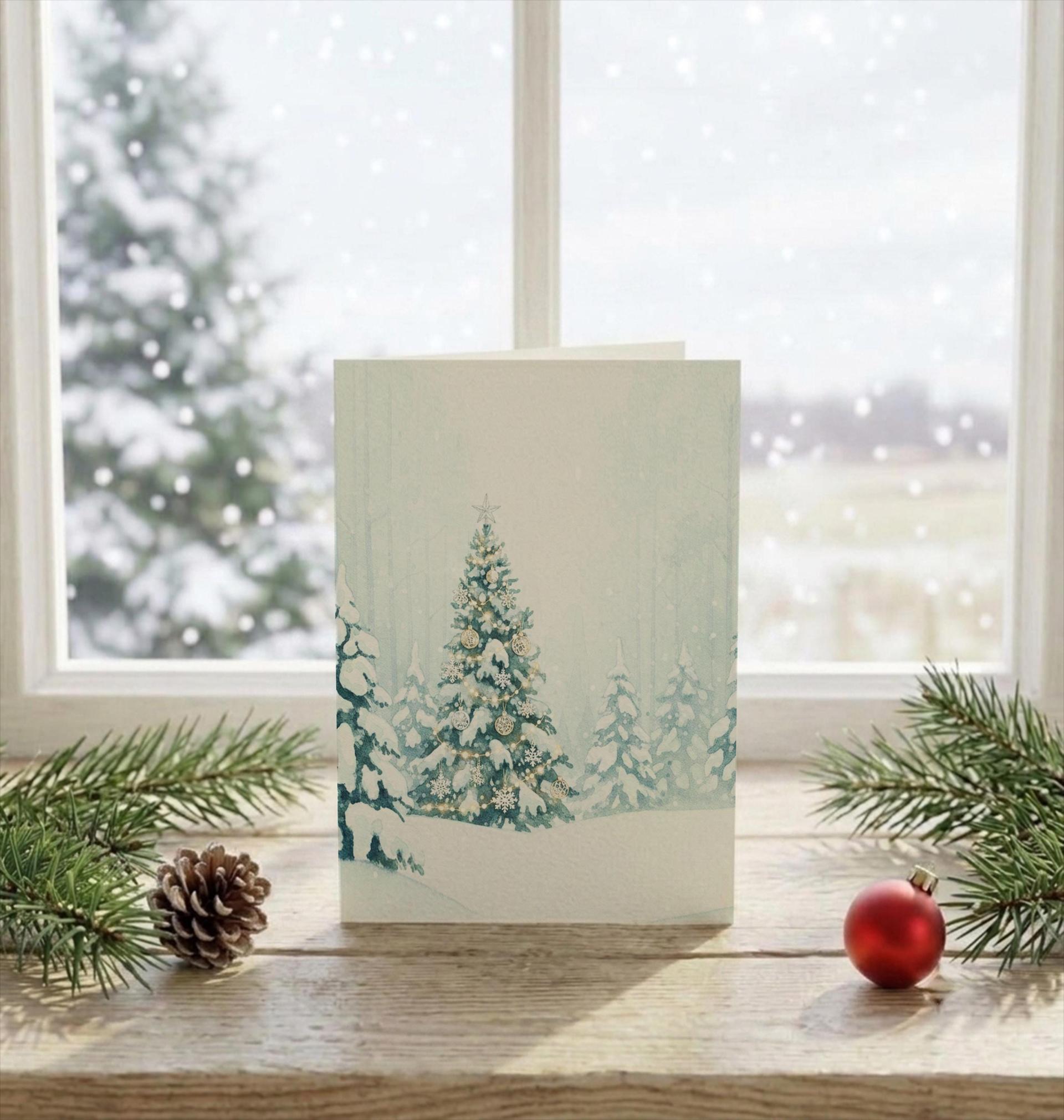 Christmas Gift Cards, Large Note Card, Money Card