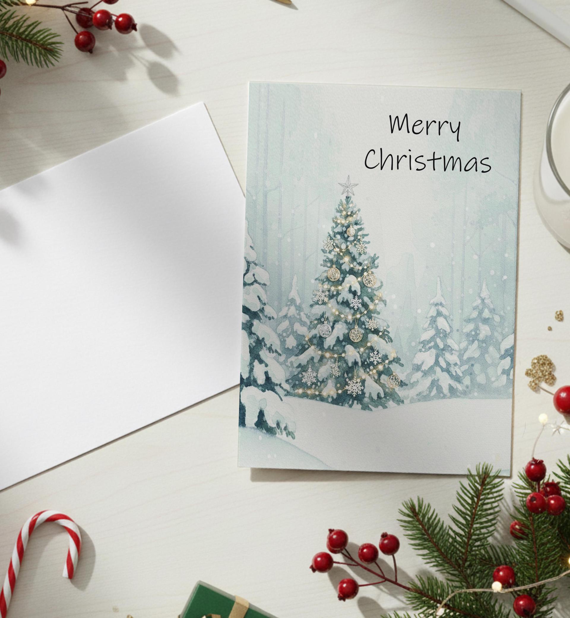 Christmas Gift Cards, Large Note Card, Money Card