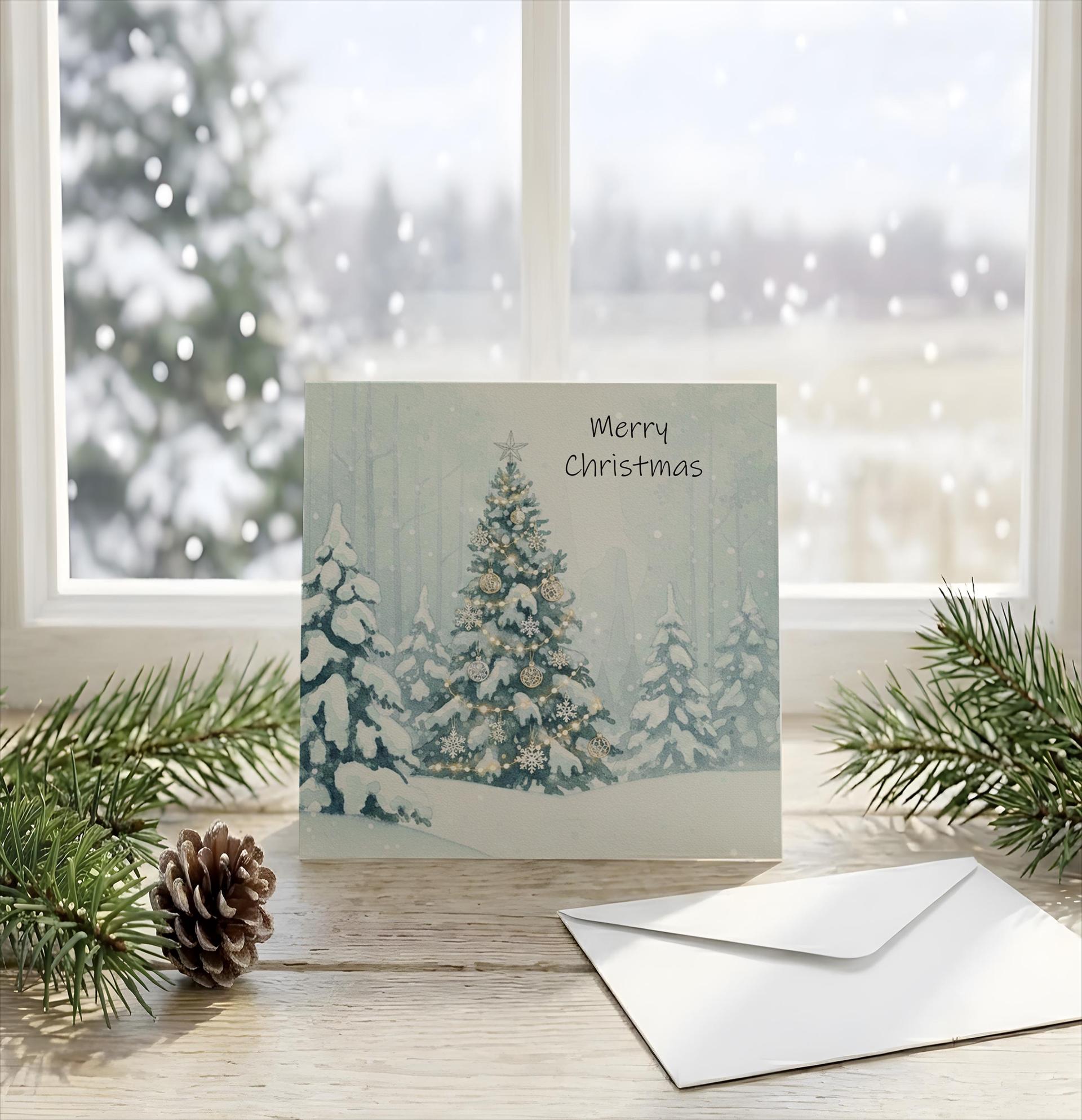 Christmas Gift Cards, Large Note Card, Money Card