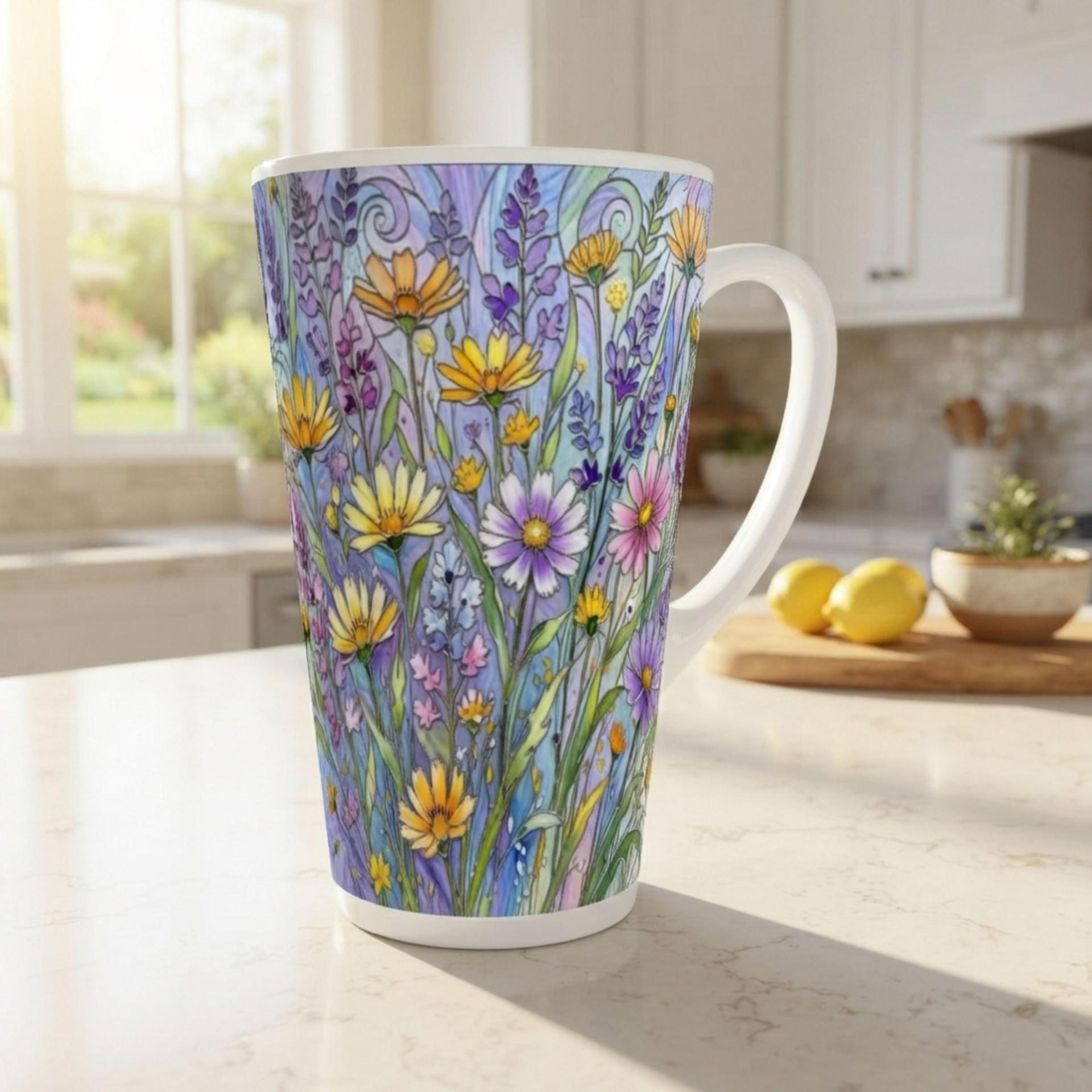 Latte 17oz Ceramic Mug - Coffee or Tea Cup, Extra Tall