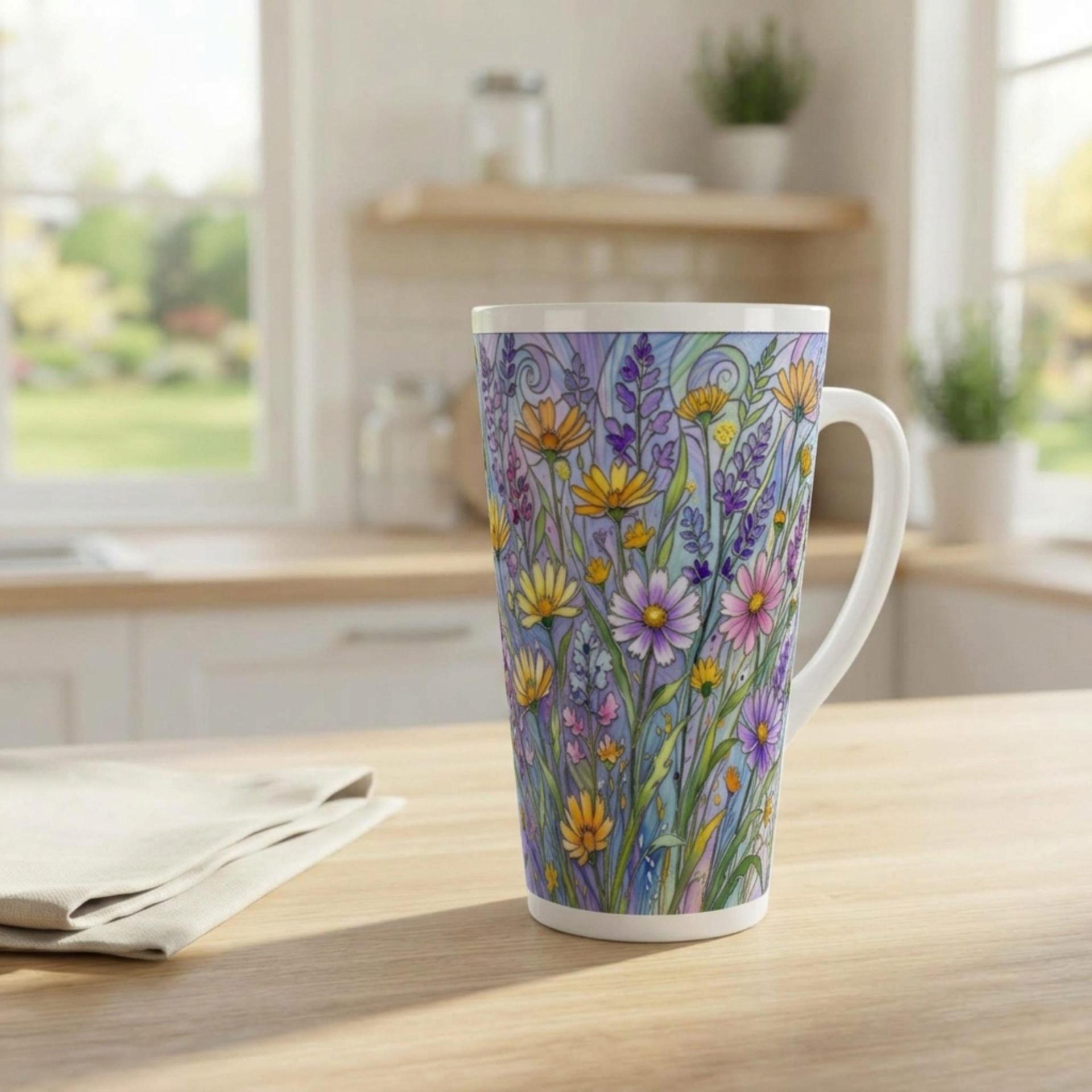 Latte 17oz Ceramic Mug - Coffee or Tea Cup, Extra Tall