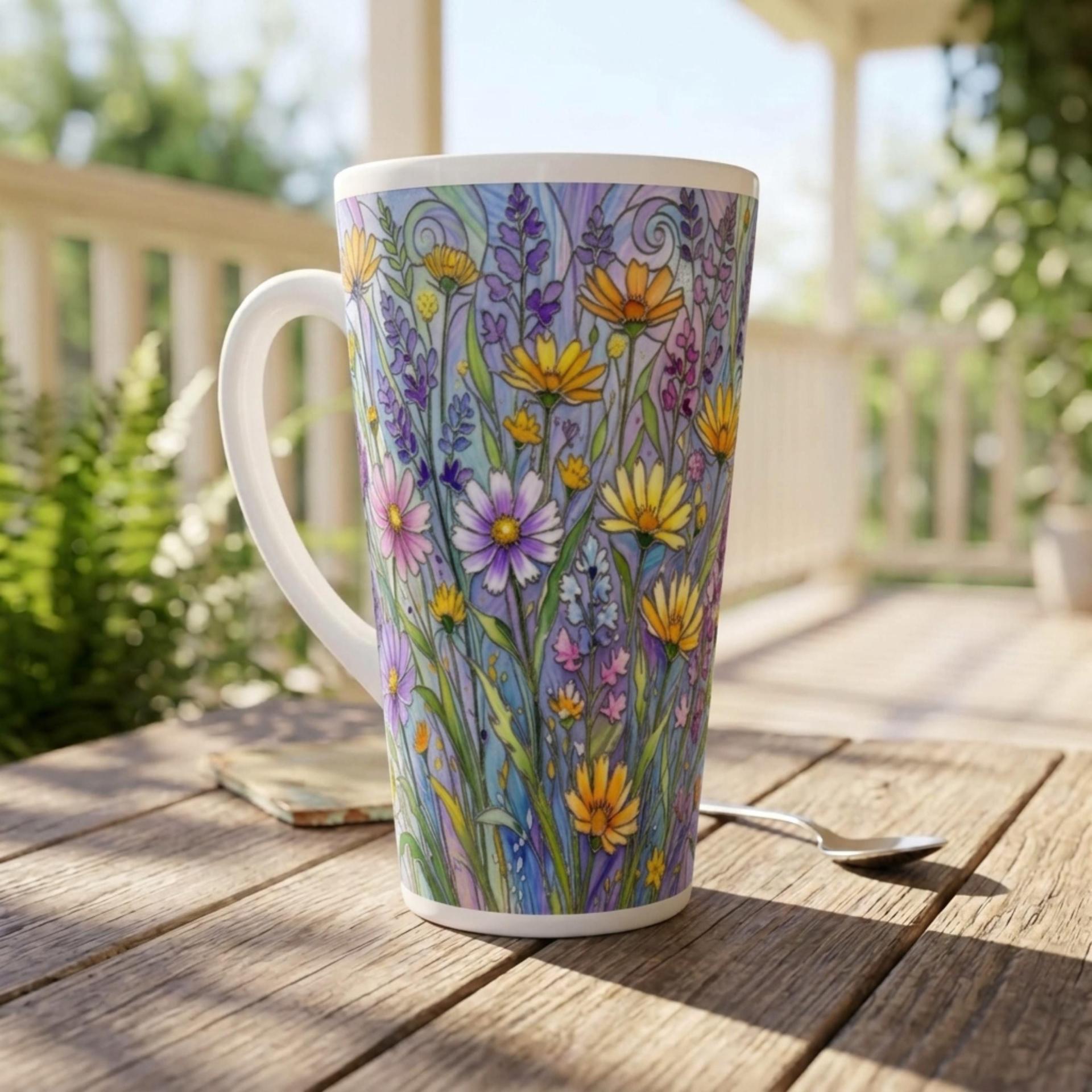 Latte 17oz Ceramic Mug - Coffee or Tea Cup, Extra Tall