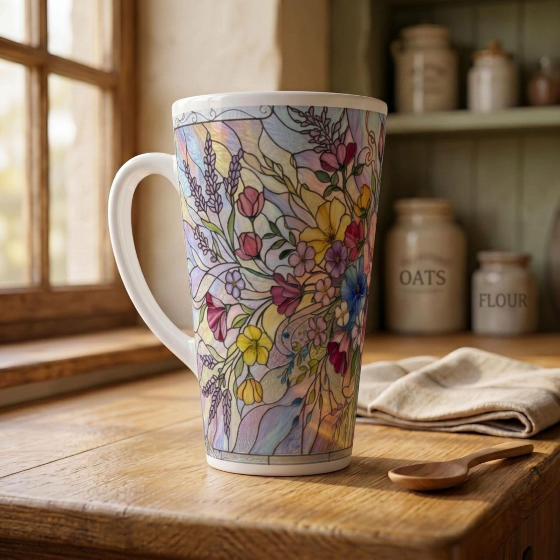 Latte 17oz Ceramic Mug - Coffee or Tea Cup, Extra Tall