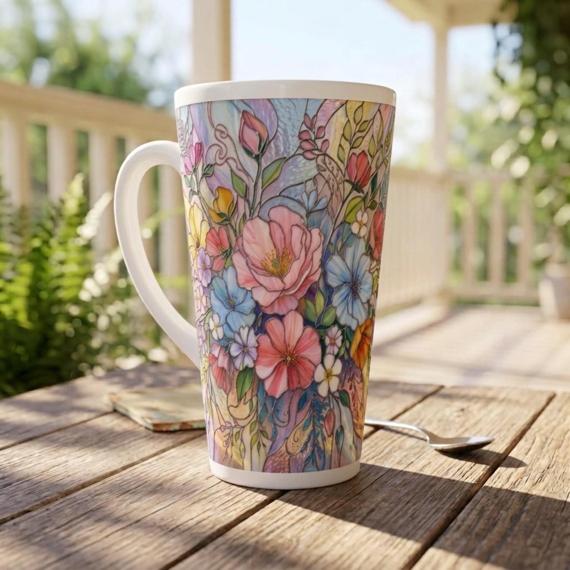 Latte 17oz Ceramic Mug - Coffee or Tea Cup, Extra Tall