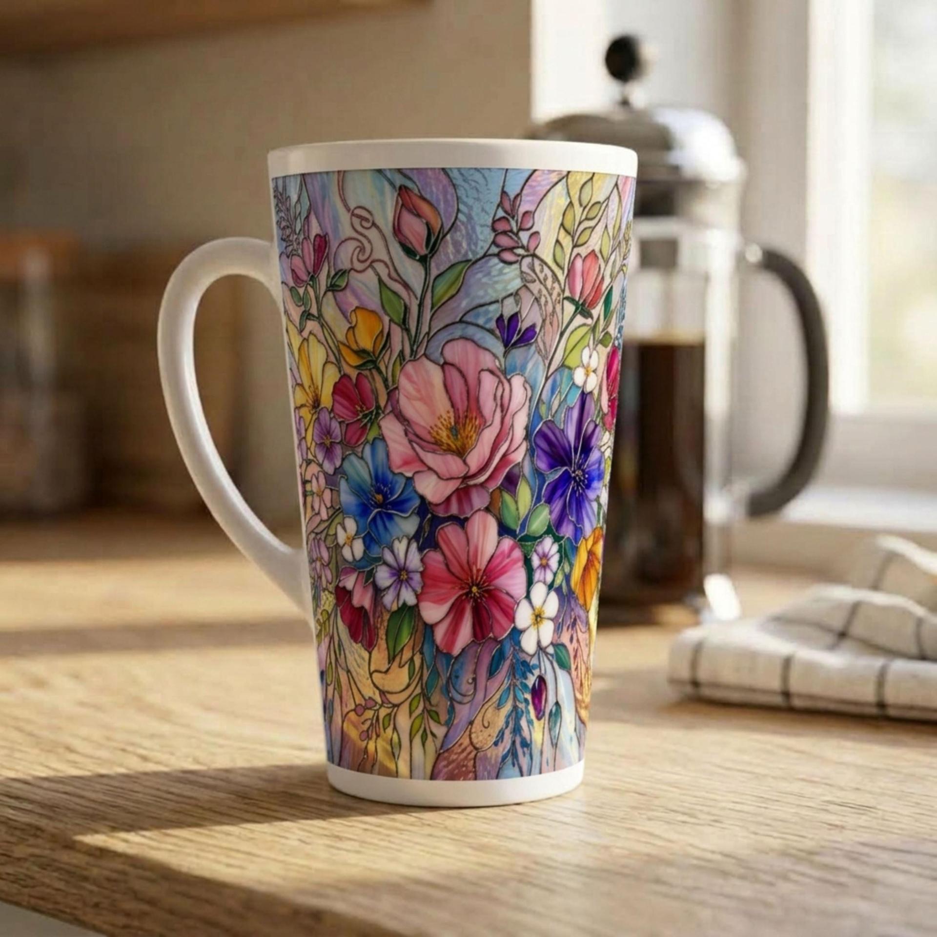 Latte 17oz Ceramic Mug - Coffee or Tea Cup, Extra Tall