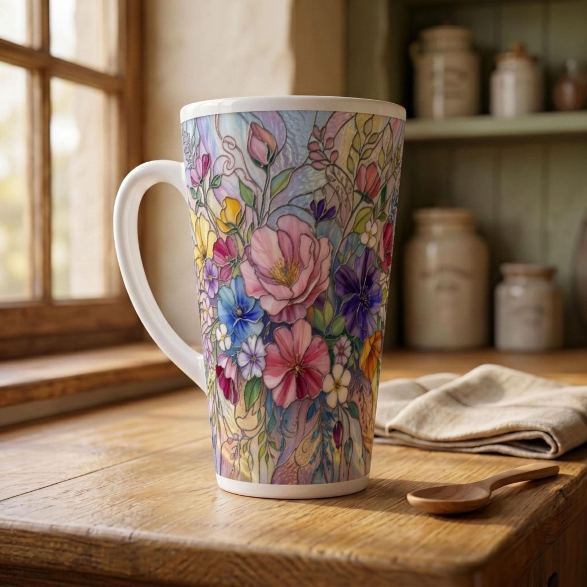 Latte 17oz Ceramic Mug - Coffee or Tea Cup, Extra Tall