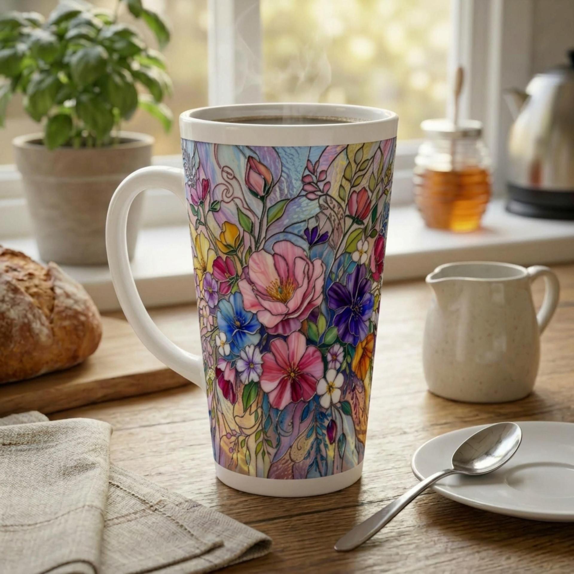 Latte 17oz Ceramic Mug - Coffee or Tea Cup, Extra Tall