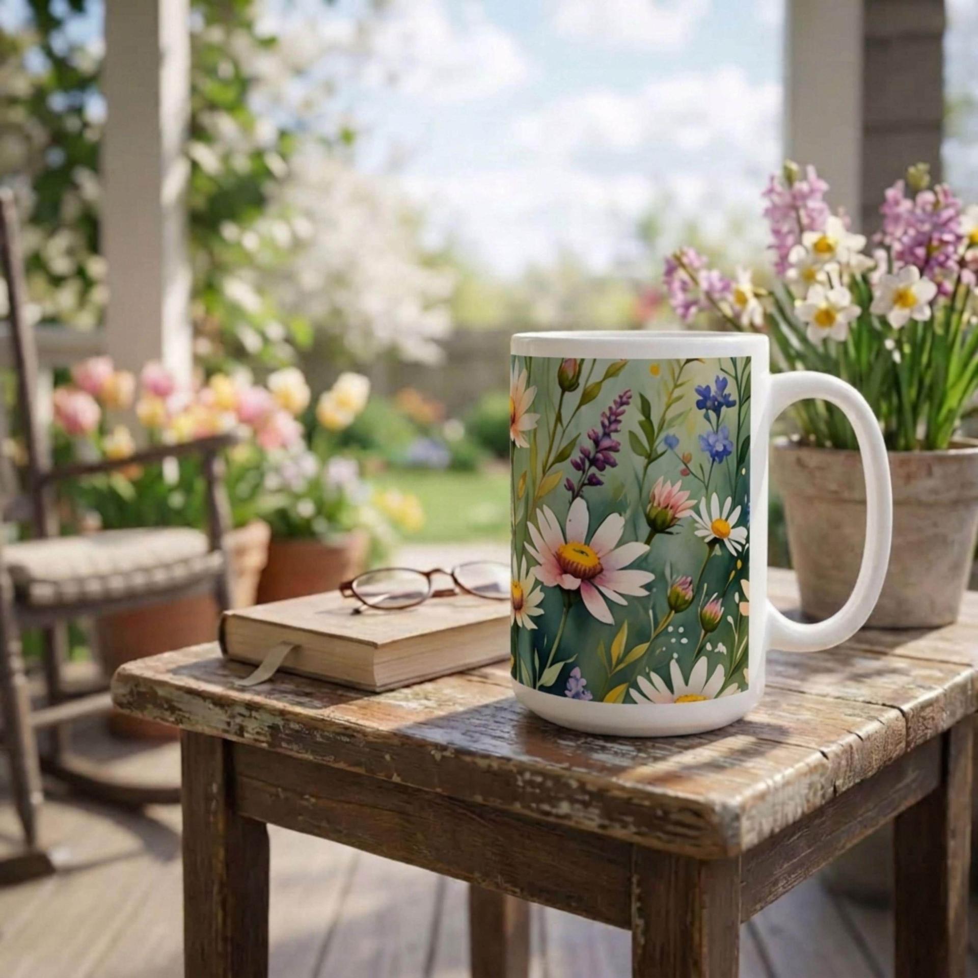 Floral Cups -  Large and Small Ceramic Mugs