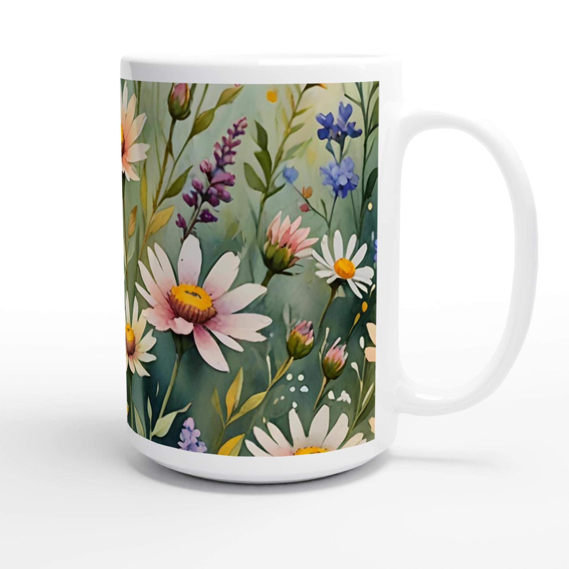 Floral Cups -  Large and Small Ceramic Mugs