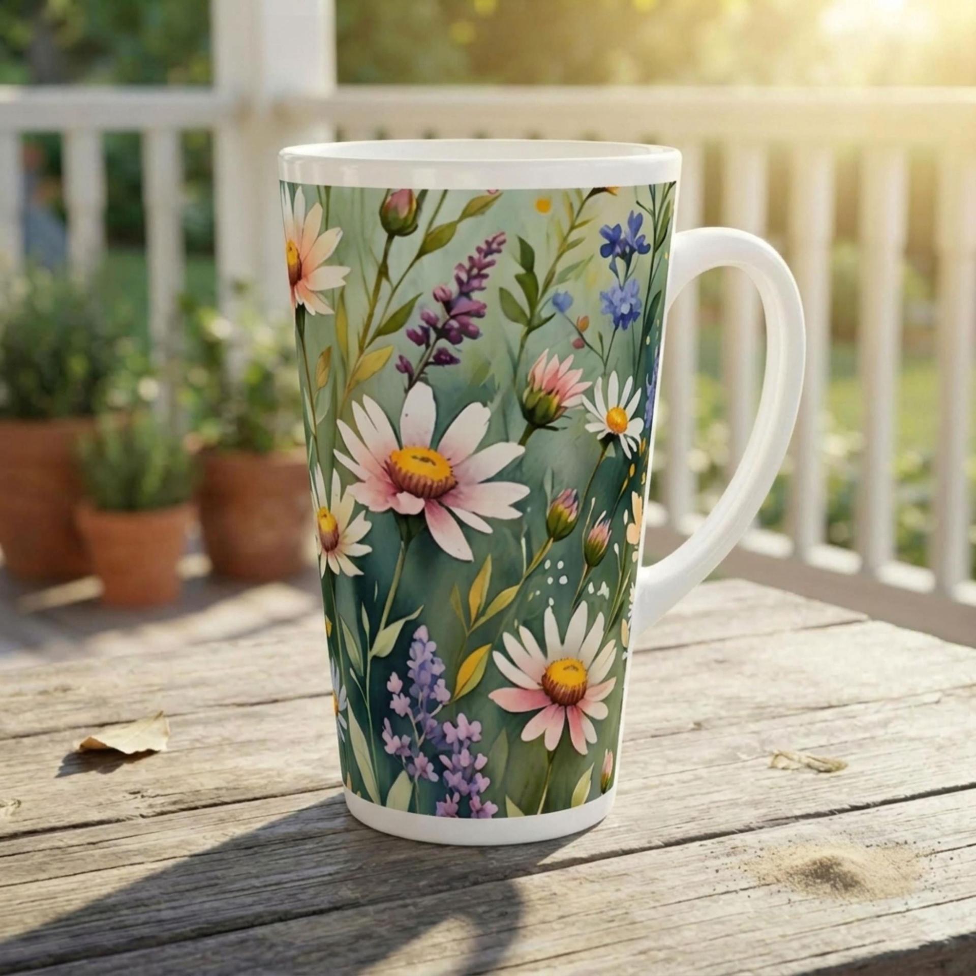 Latte 17oz Ceramic Mug - Coffee or Tea Cup, Extra Tall