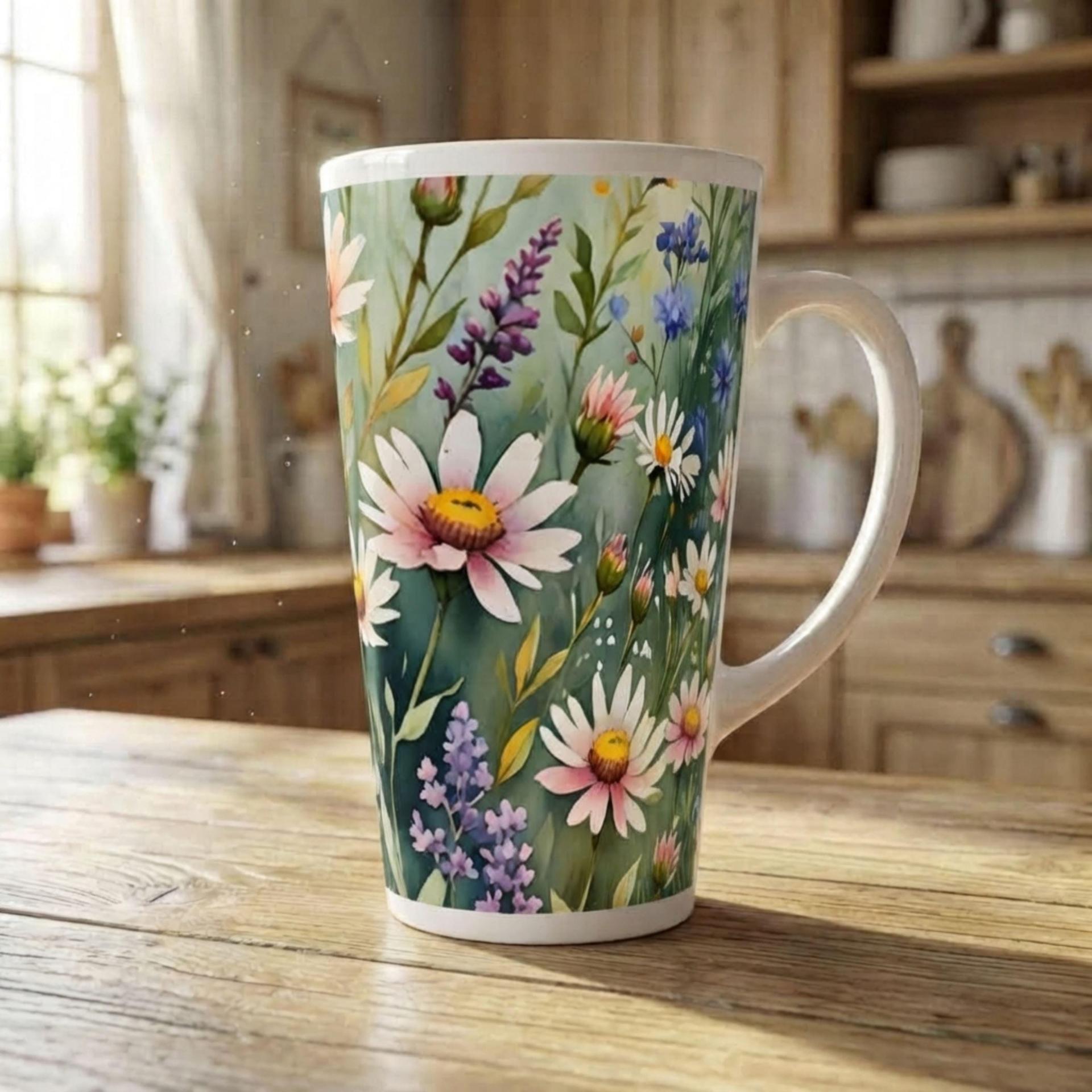 Latte 17oz Ceramic Mug - Coffee or Tea Cup, Extra Tall