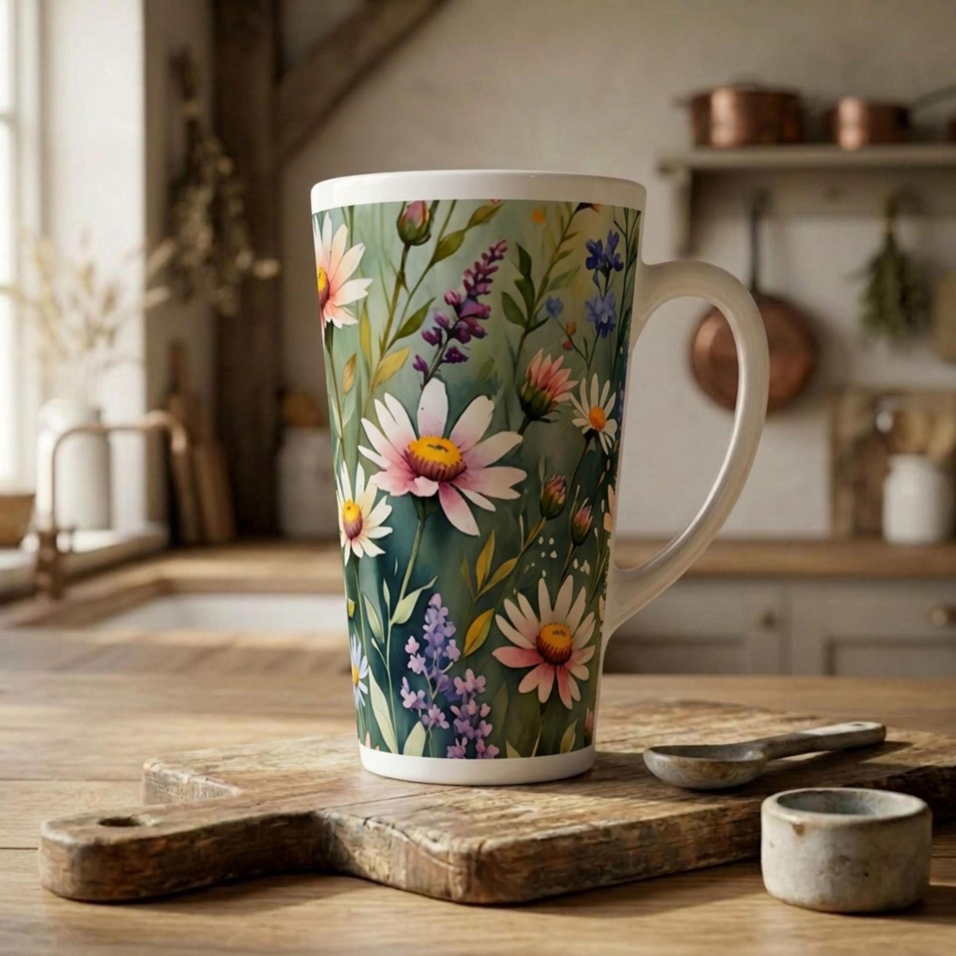 Latte 17oz Ceramic Mug - Coffee or Tea Cup, Extra Tall