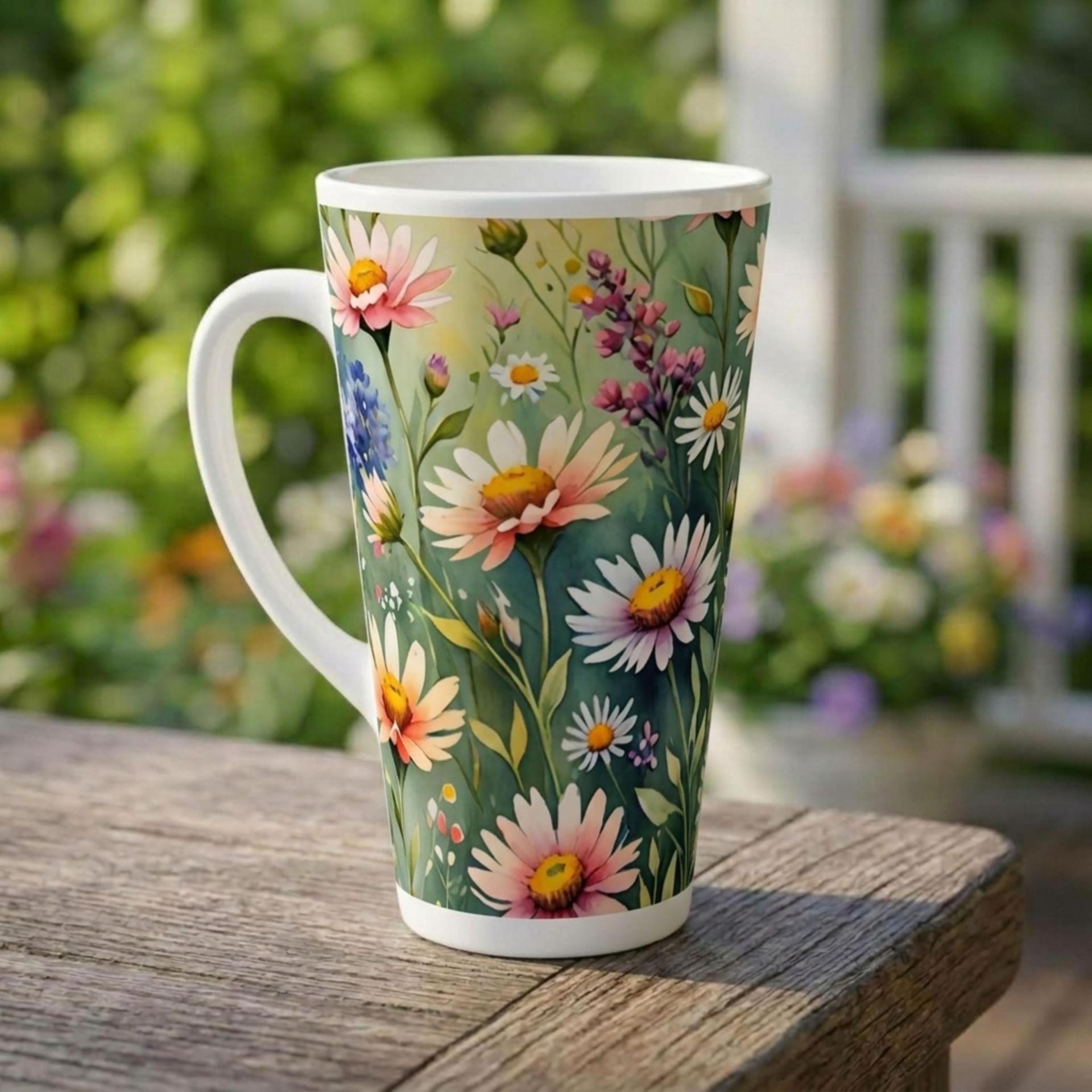 Latte 17oz Ceramic Mug - Coffee or Tea Cup, Extra Tall
