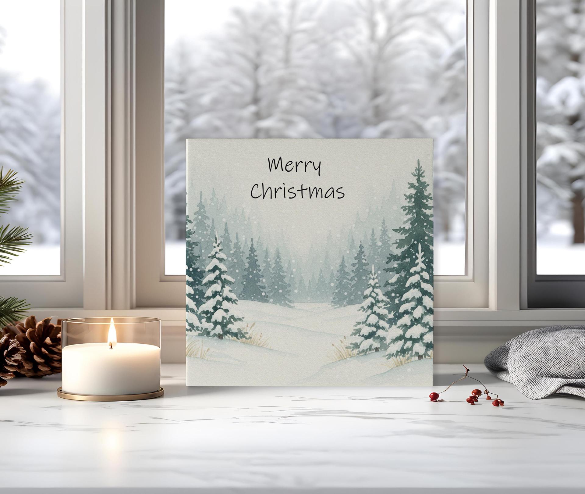 Christmas Gift Cards, Large Note Card, Money Card