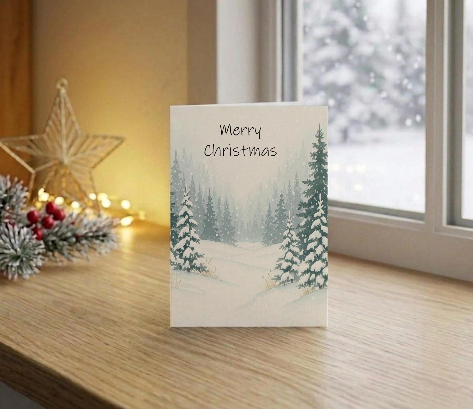 Christmas Gift Cards, Large Note Card, Money Card