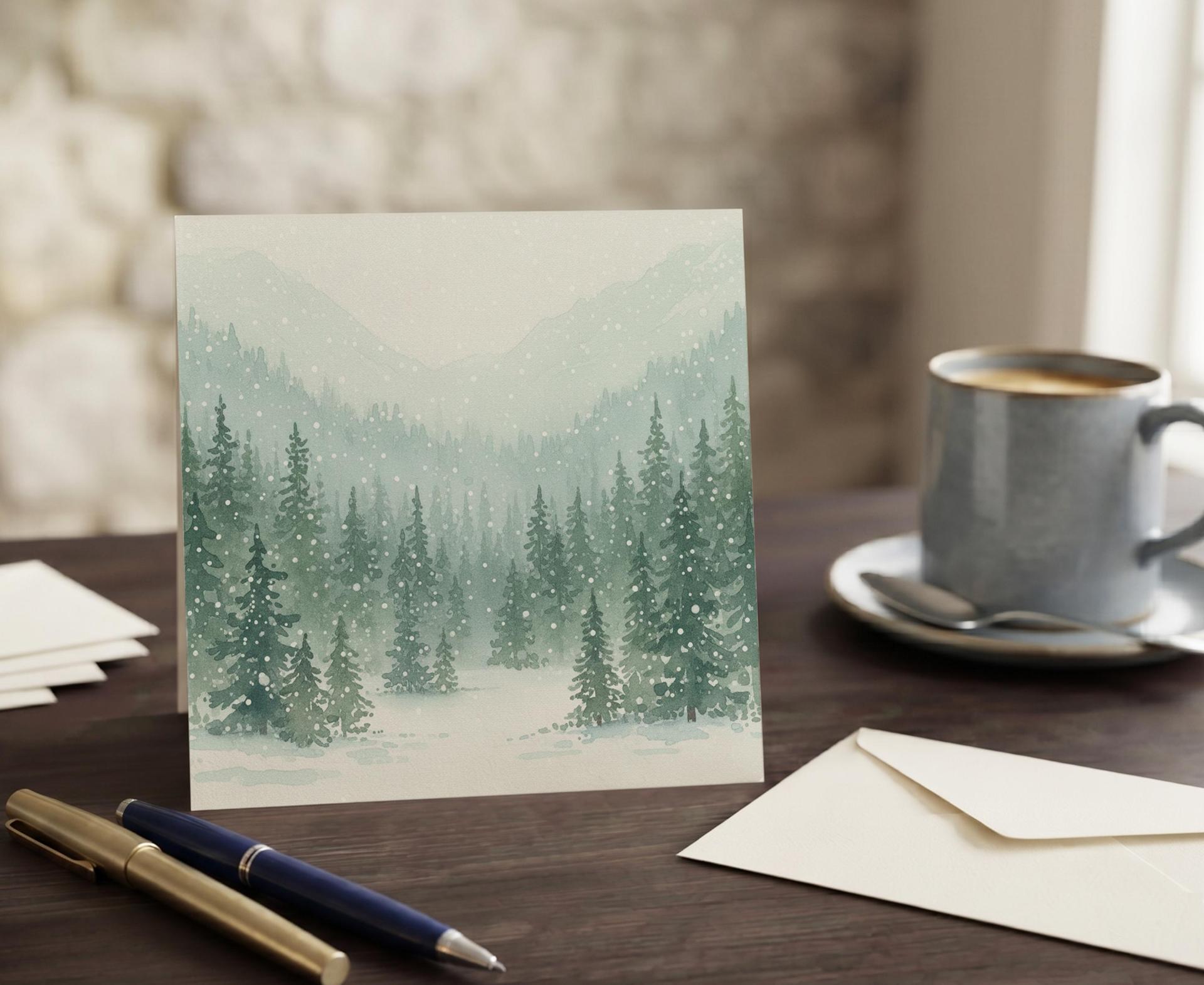 Christmas Gift Cards, Large Note Card, Money Card