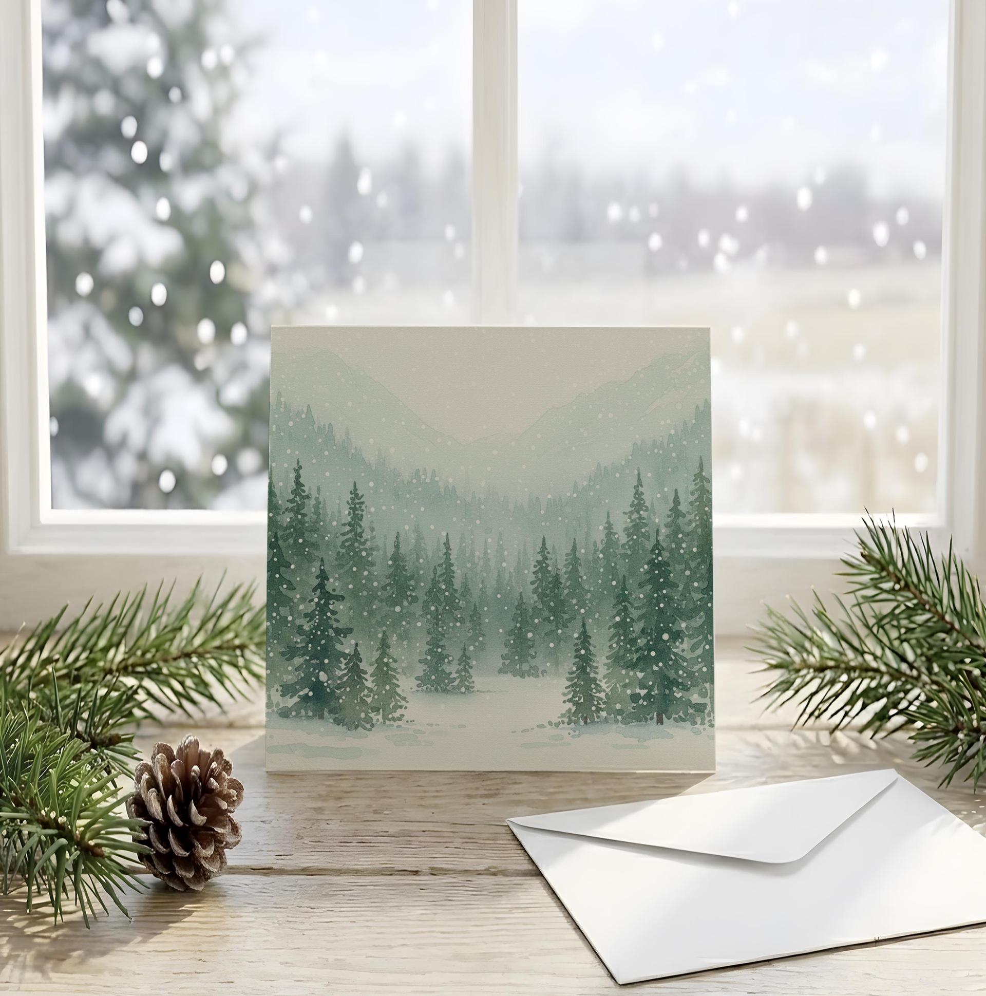 Christmas Gift Cards, Large Note Card, Money Card