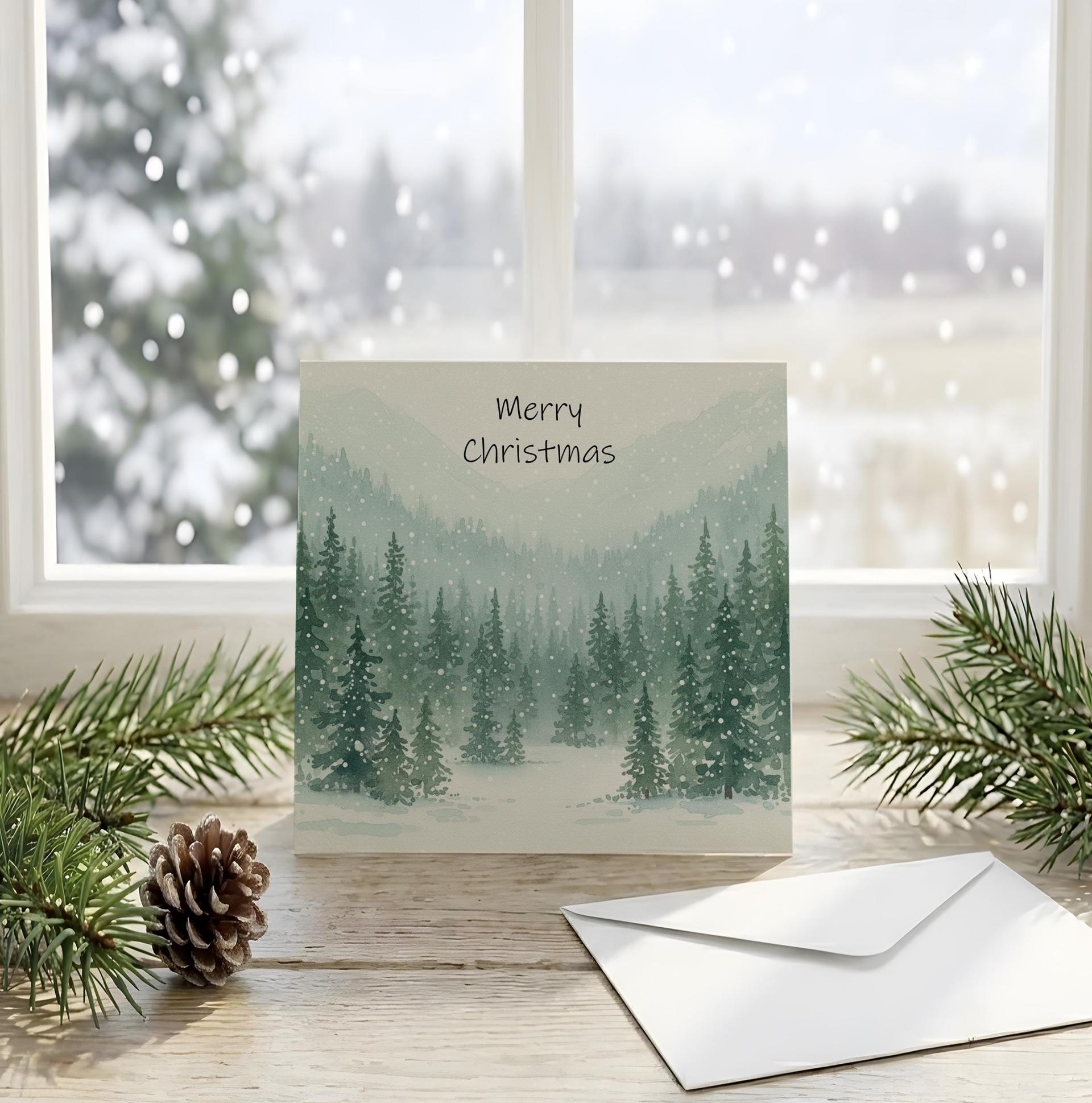 Christmas Gift Cards, Large Note Card, Money Card