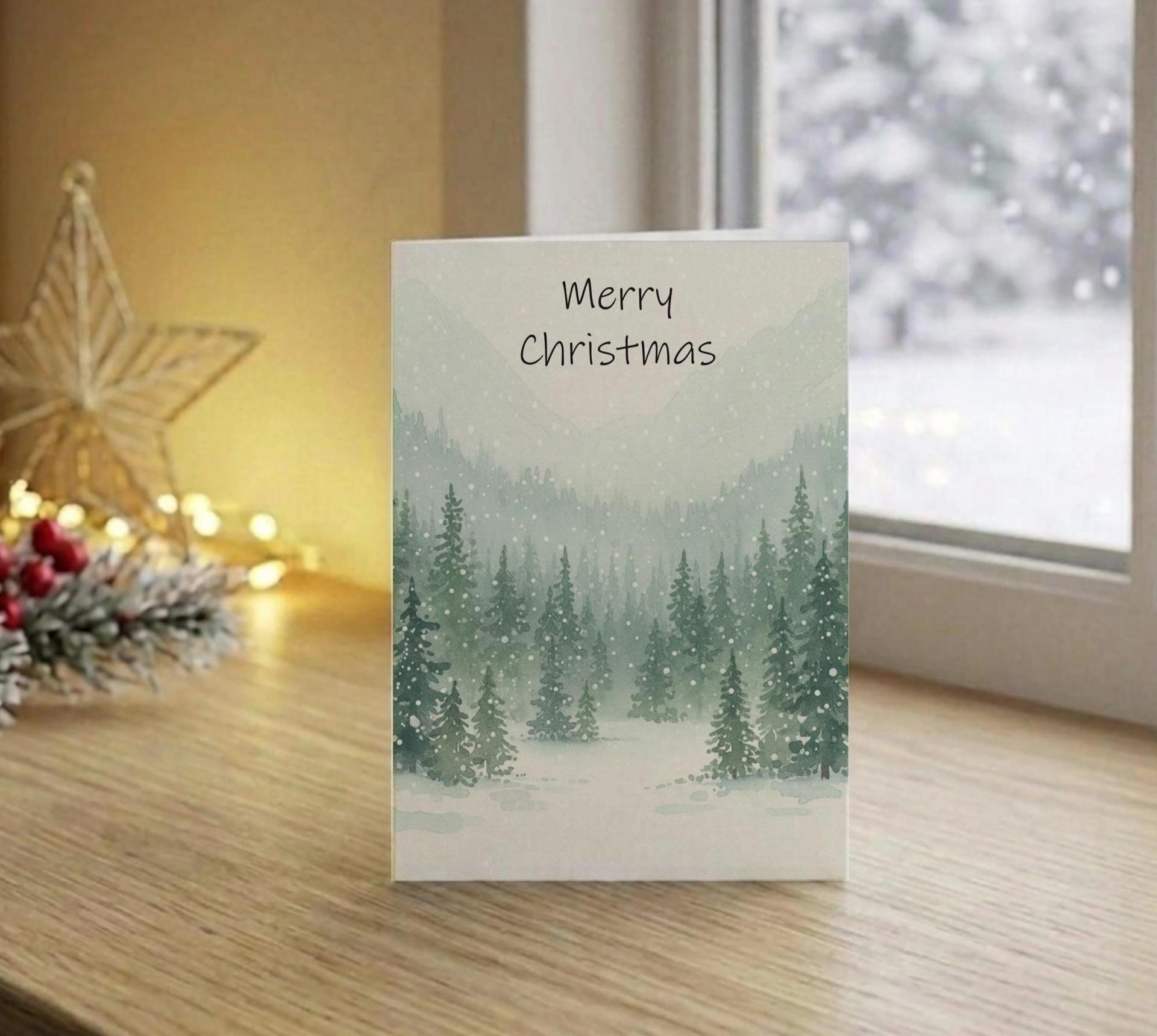 Christmas Gift Cards, Large Note Card, Money Card