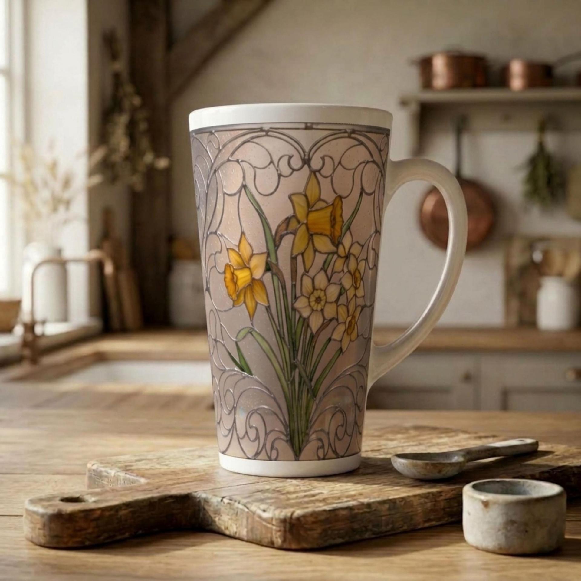 Latte 17oz Ceramic Mug - Coffee or Tea Cup, Extra Tall