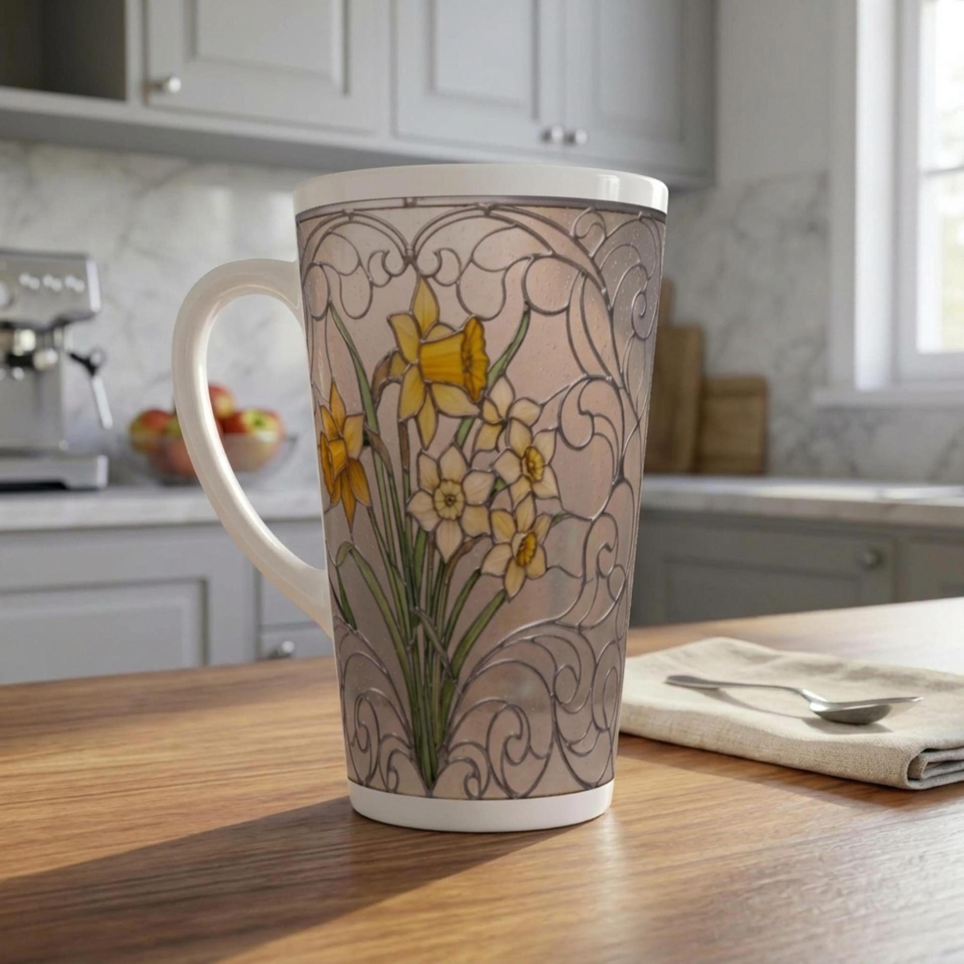 Latte 17oz Ceramic Mug - Coffee or Tea Cup, Extra Tall