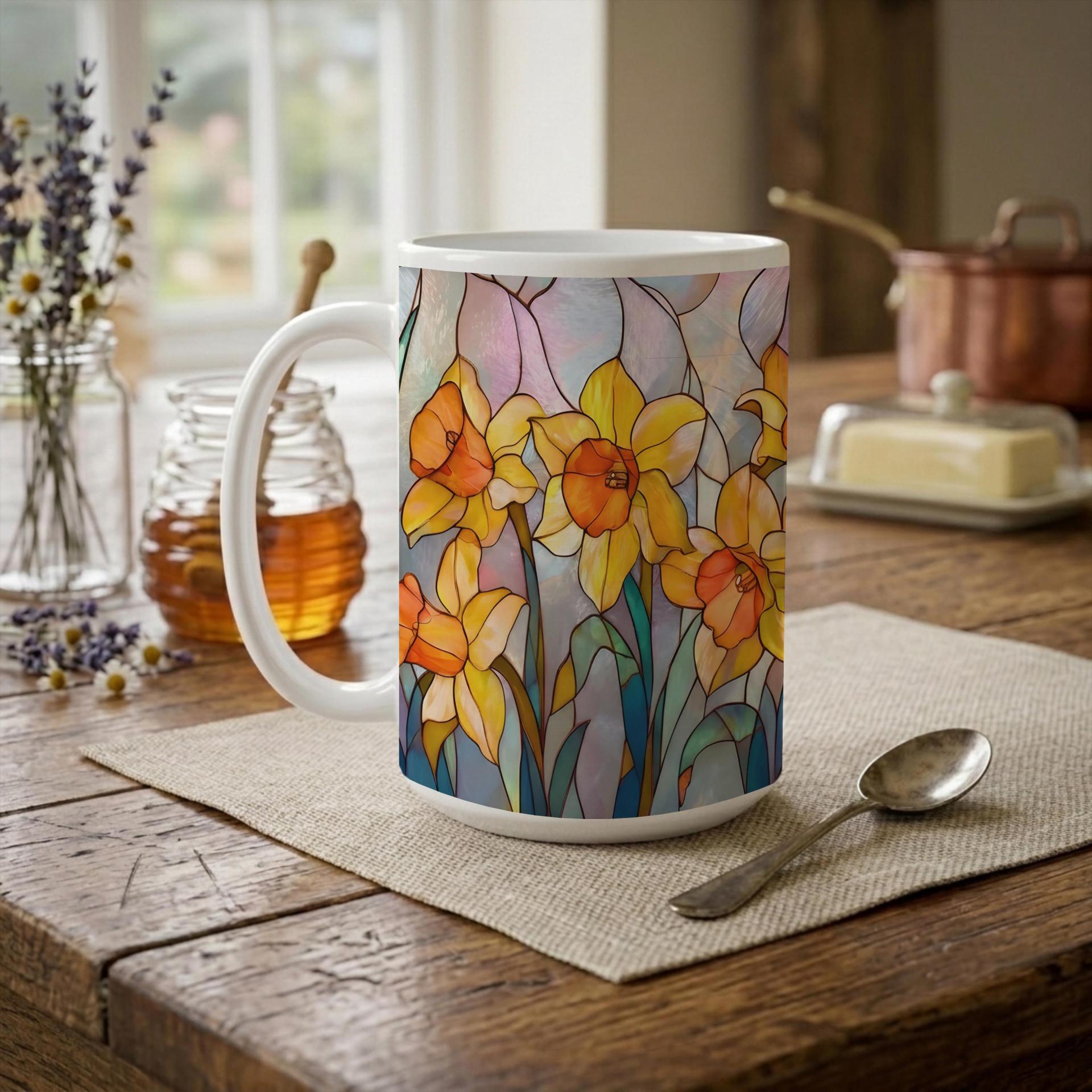 Floral Cups -  Large and Small Ceramic Mugs