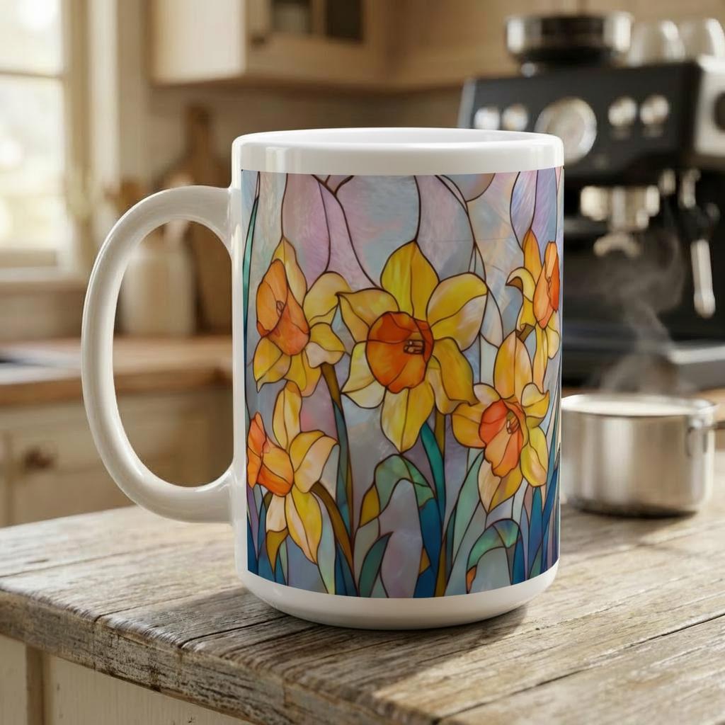 Floral Cups -  Large and Small Ceramic Mugs