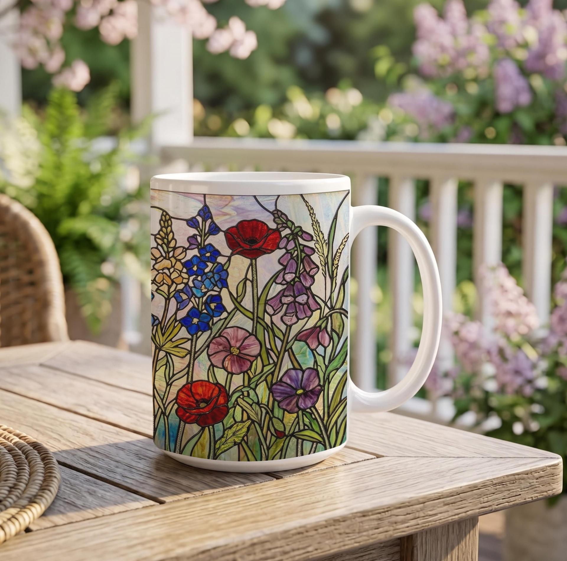 Floral Cups -  Large and Small Ceramic Mugs