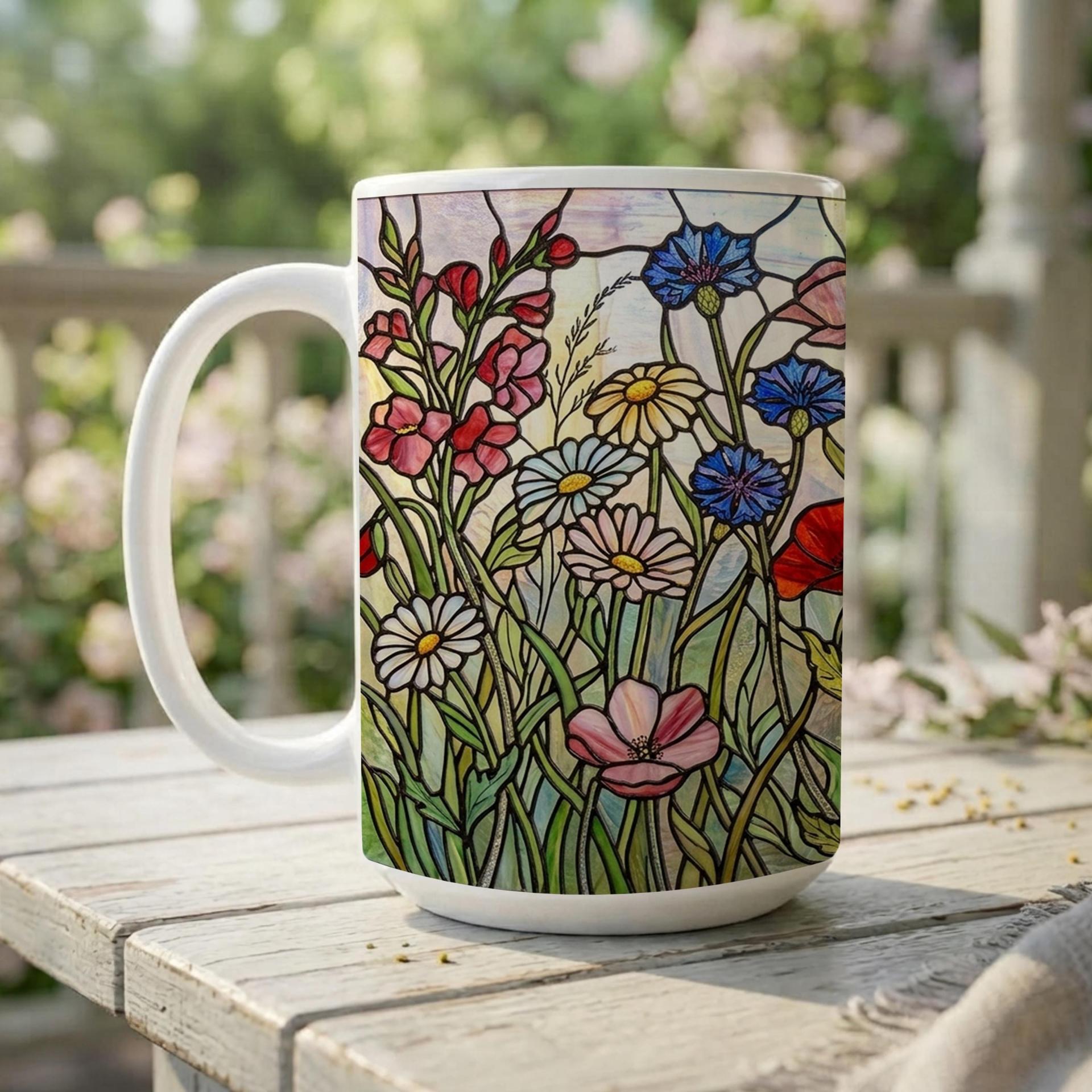 Floral Cups -  Large and Small Ceramic Mugs